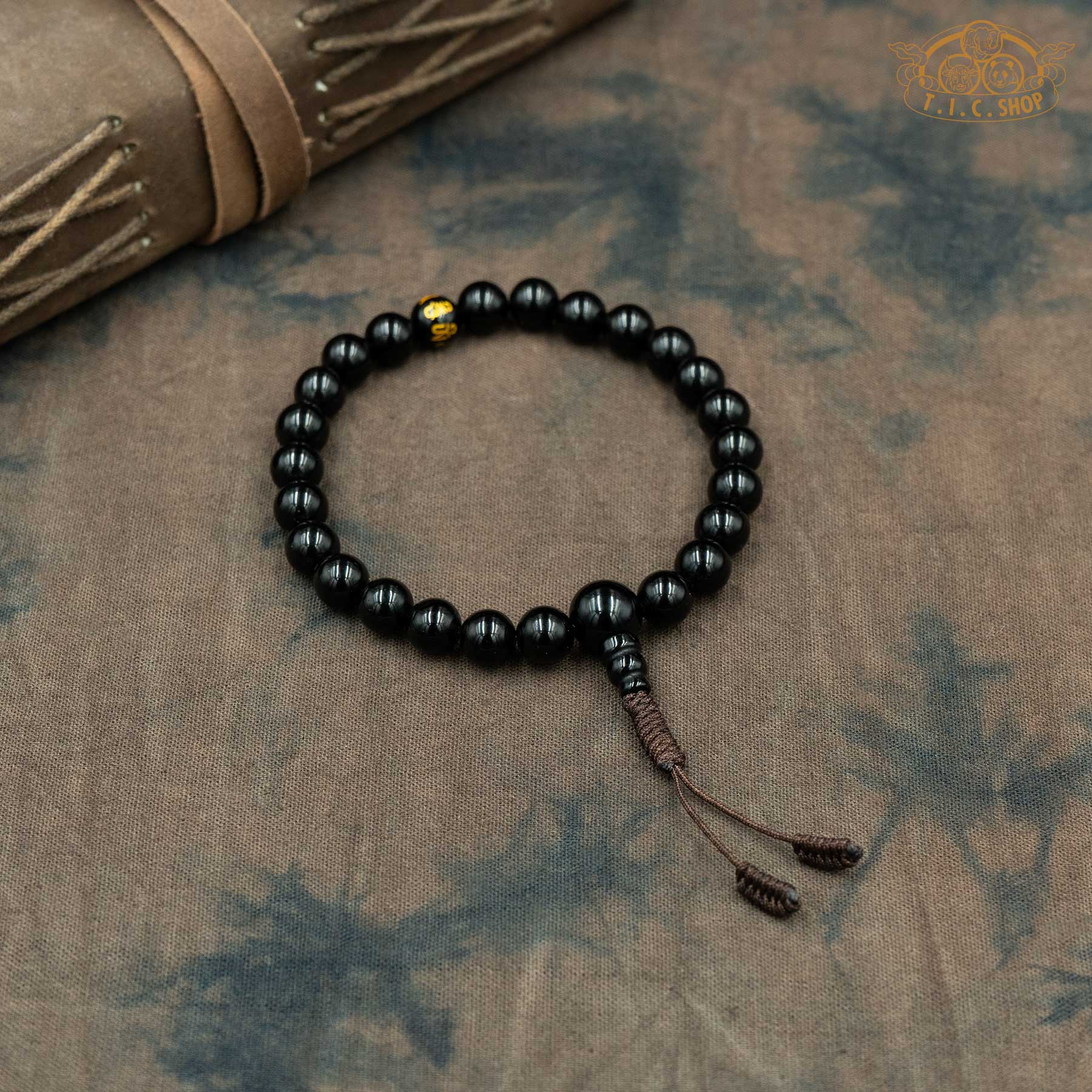 Obsidian 8mm Beads Wrist Mala Bracelet