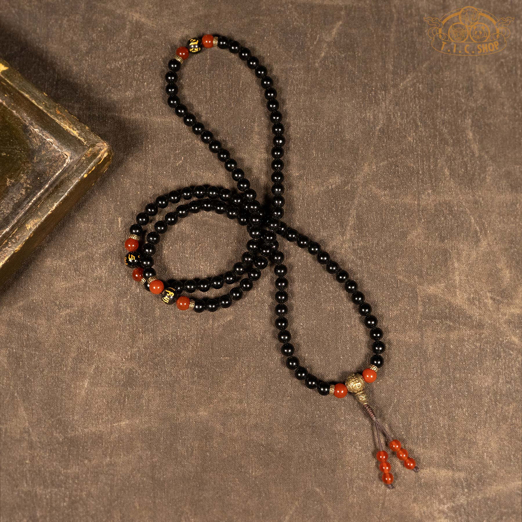 Obsidian 8mm 108-Bead Traditional Prayer Mala