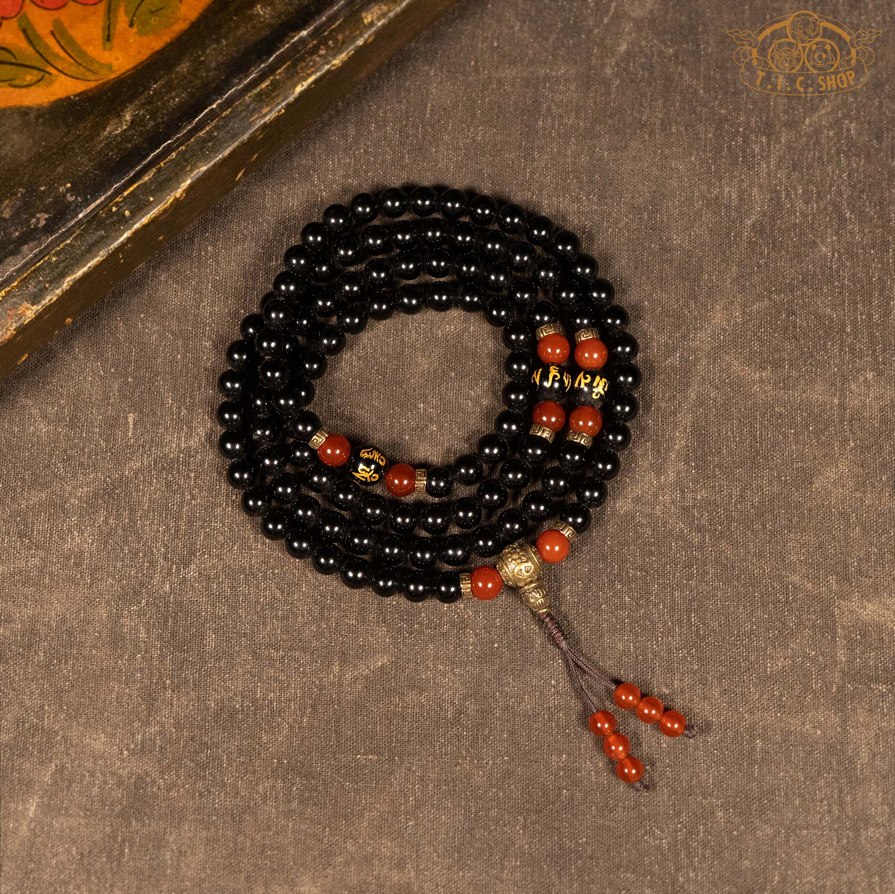 Obsidian 8mm 108-Bead Traditional Prayer Mala