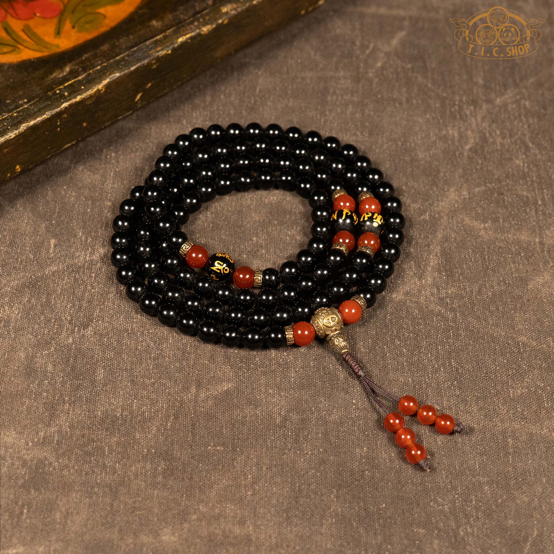 Obsidian 8mm 108-Bead Traditional Prayer Mala