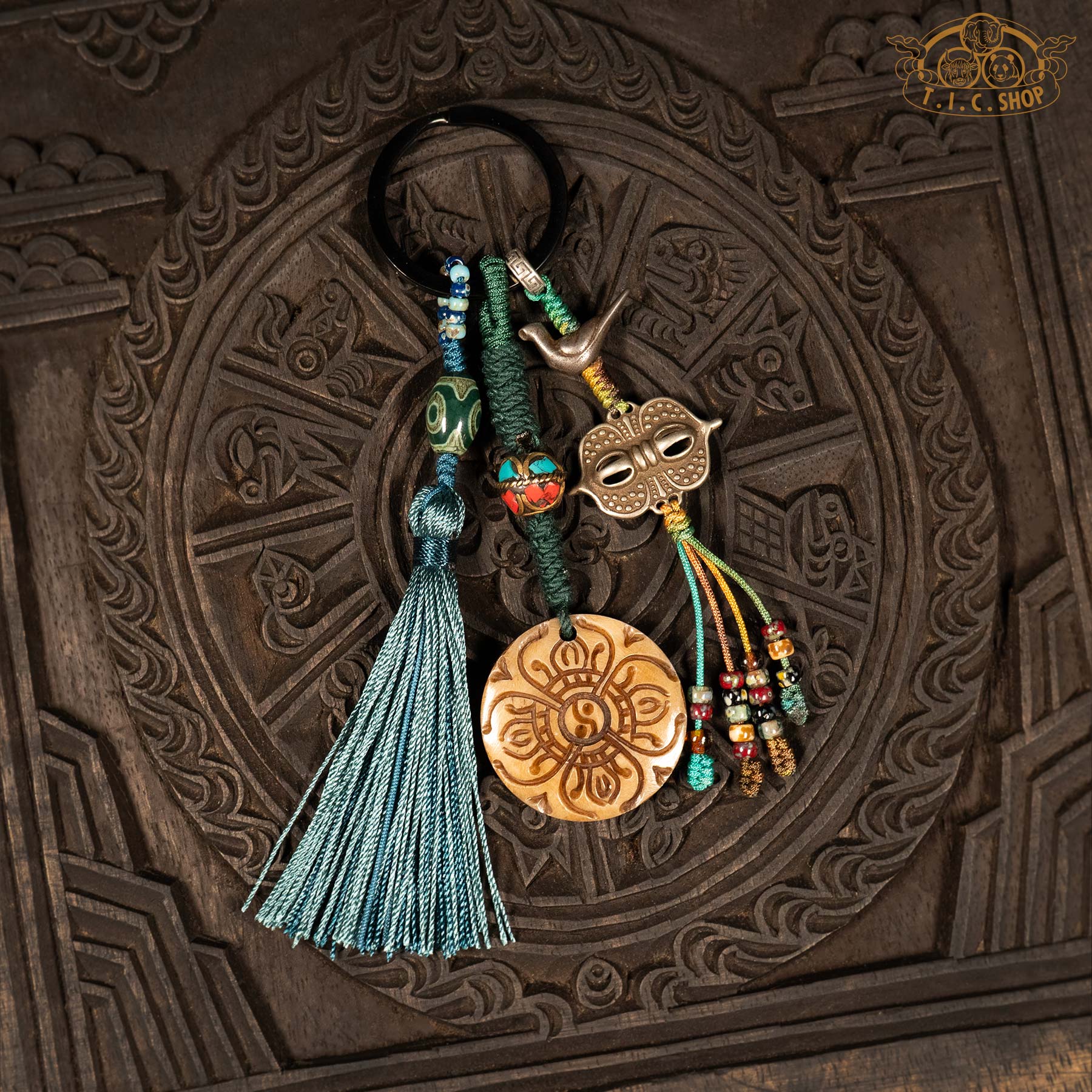 Double Vajra Tibetan Style Hand-Woven Hanging Amulet