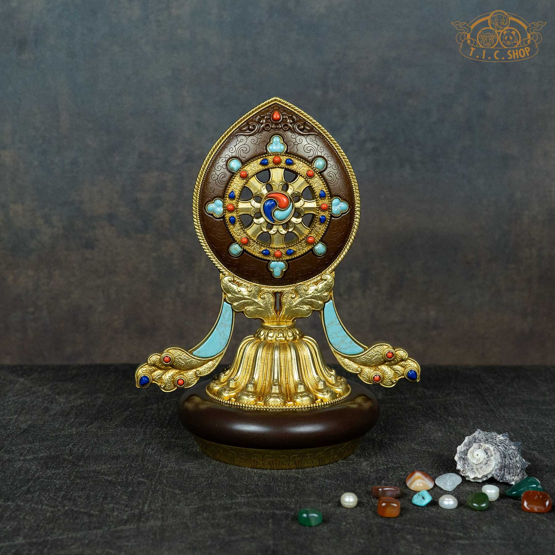 Dharmachakra Buddhist Altar Decoration Medium