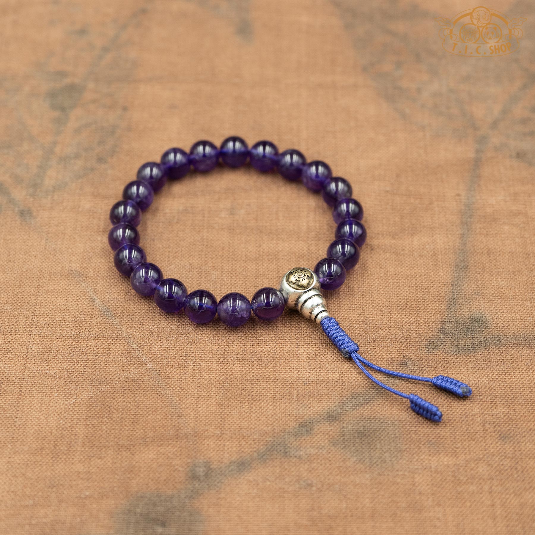 Amethyst 8mm Beads Wrist Mala