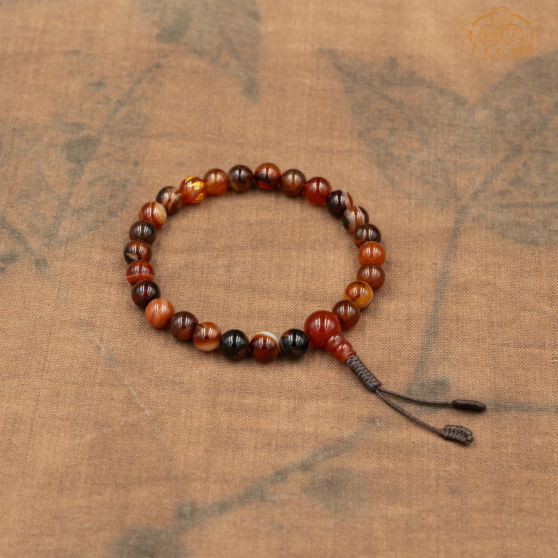 Banded Agate 8mm Beads Wrist Mala