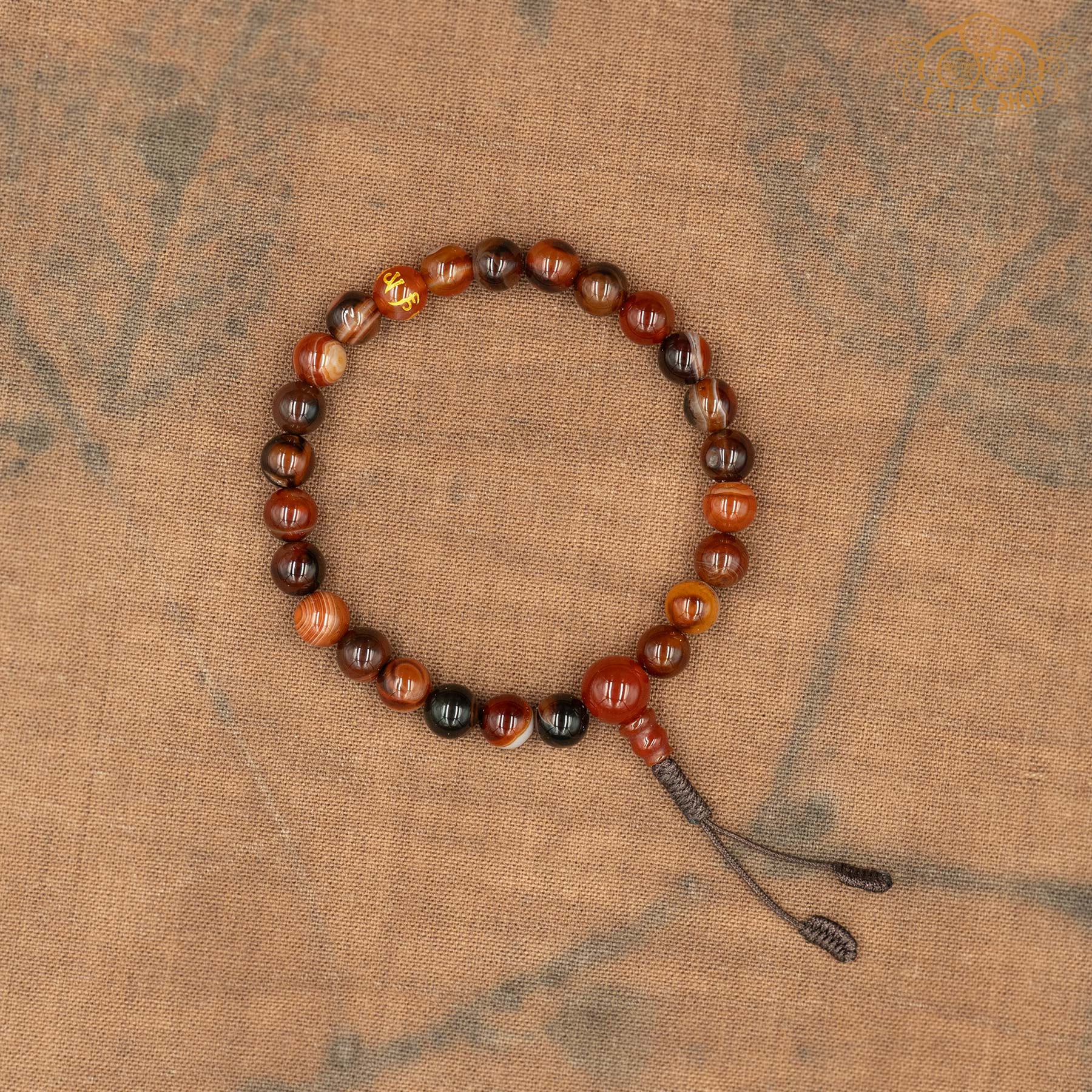 Banded Agate 8mm Beads Wrist Mala