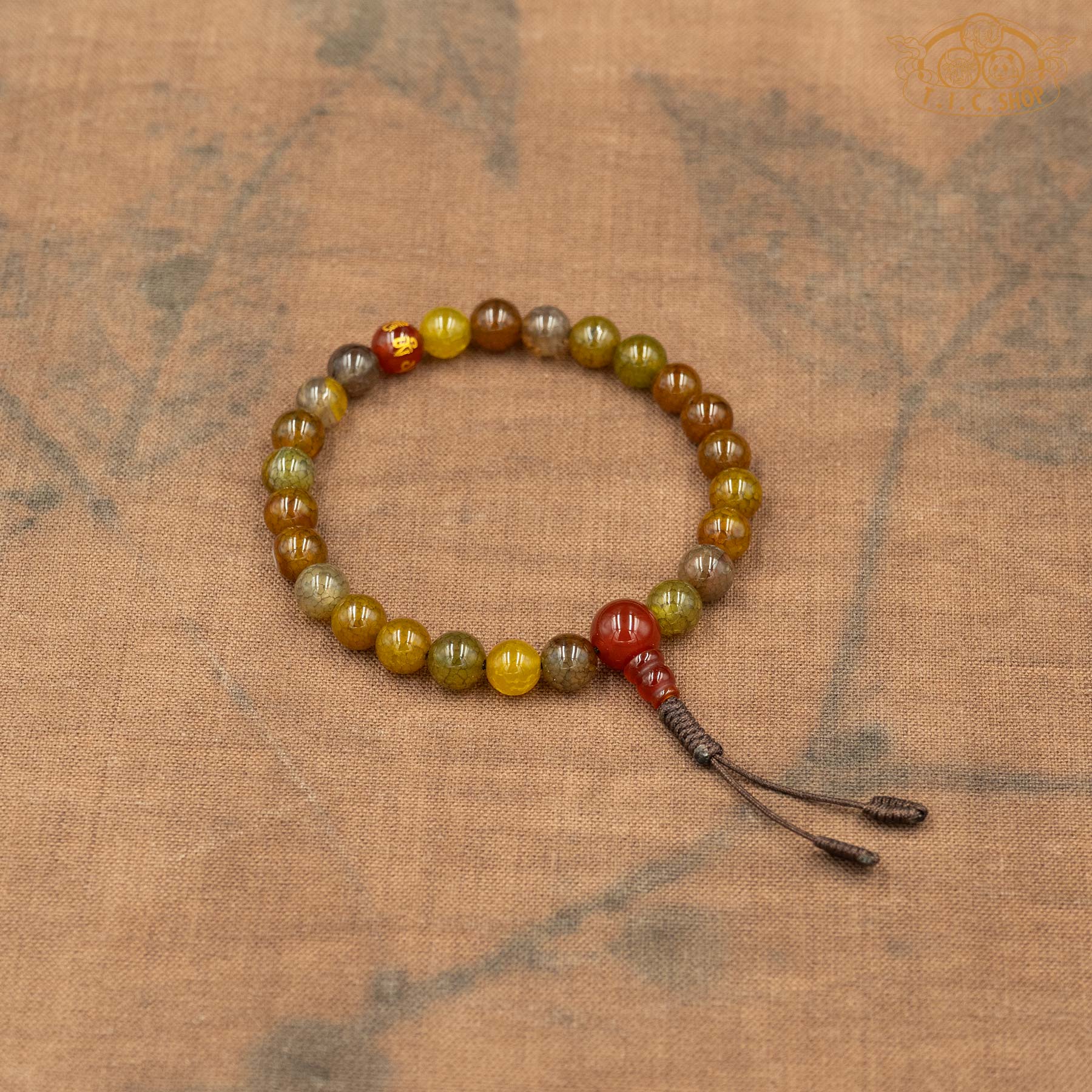 Dragon Vein Agate 8mm Beads Wrist Mala