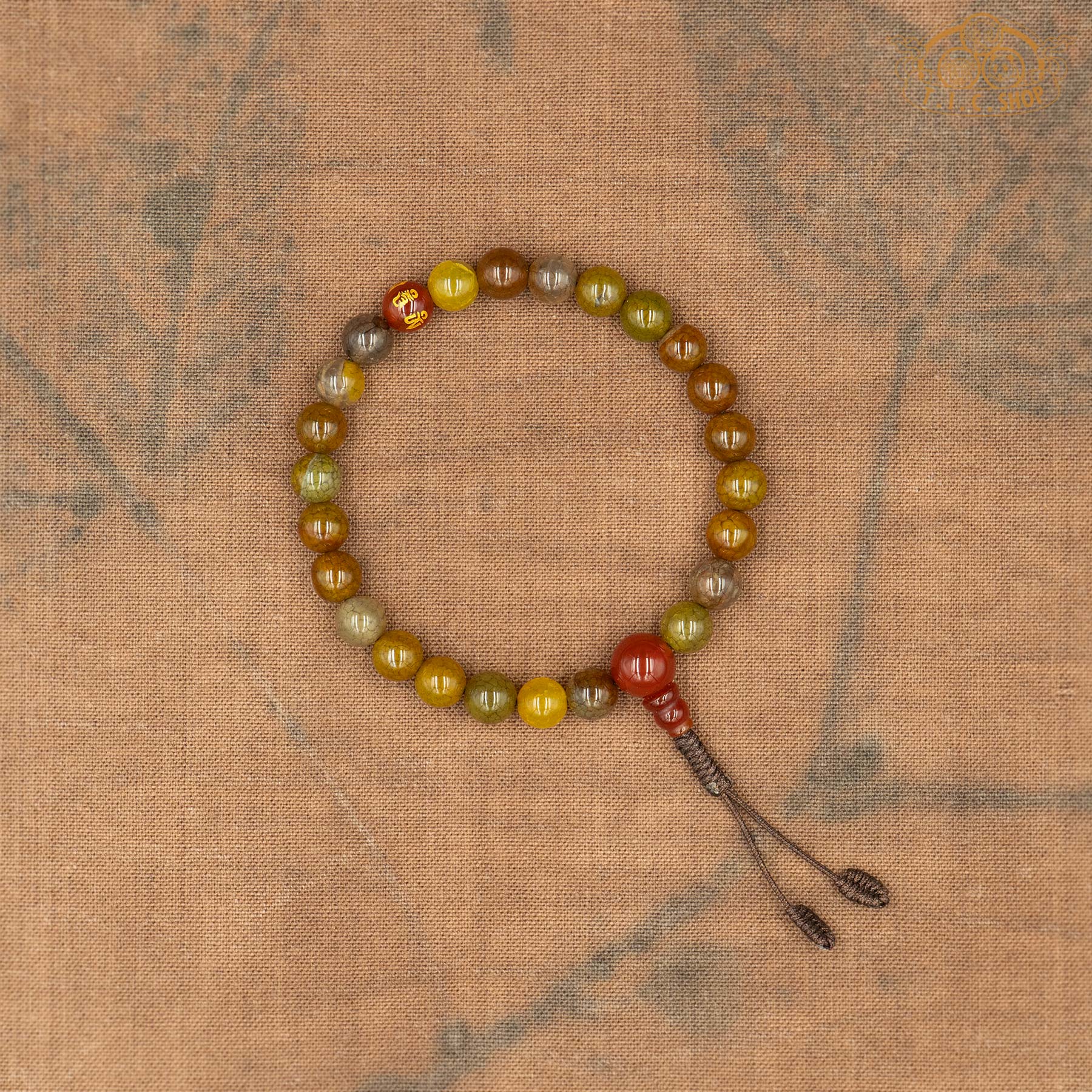 Dragon Vein Agate 8mm Beads Wrist Mala