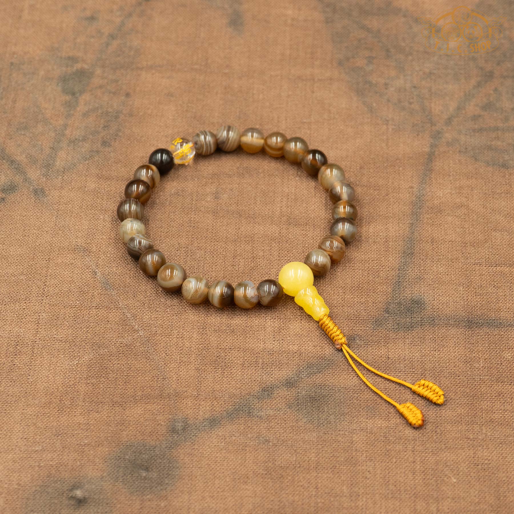 Banded Agate 8mm Beads Wrist Mala