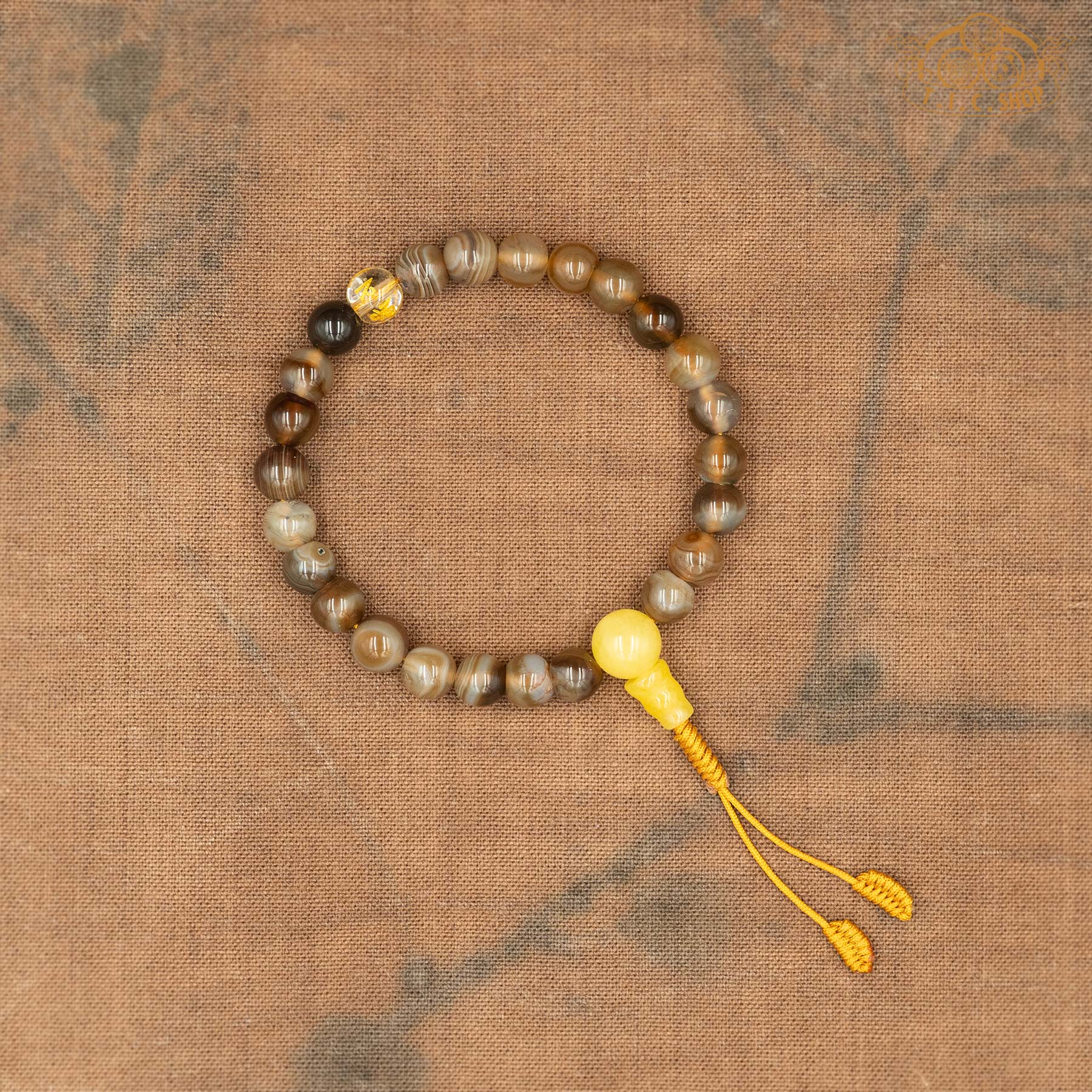 Banded Agate 8mm Beads Wrist Mala