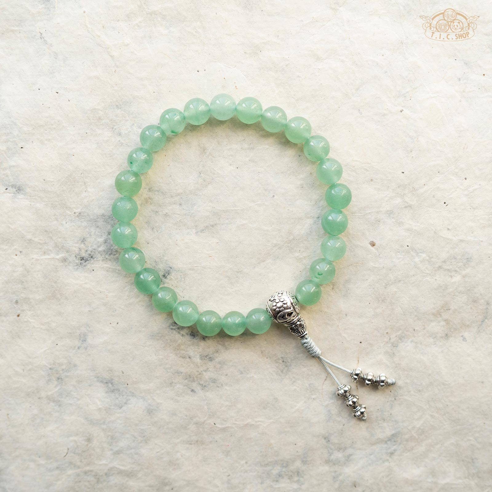 Green Jade 8mm Beads Wrist Mala Bracelet