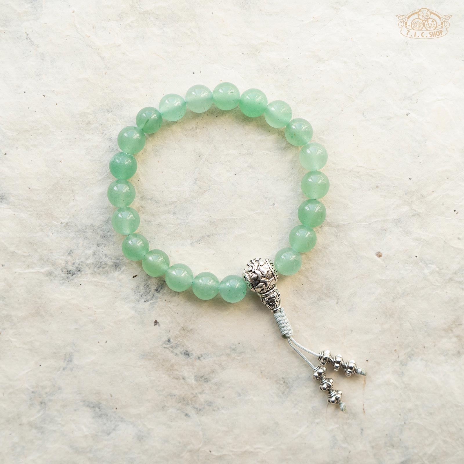 Green Jade 8mm Beads Wrist Mala Bracelet