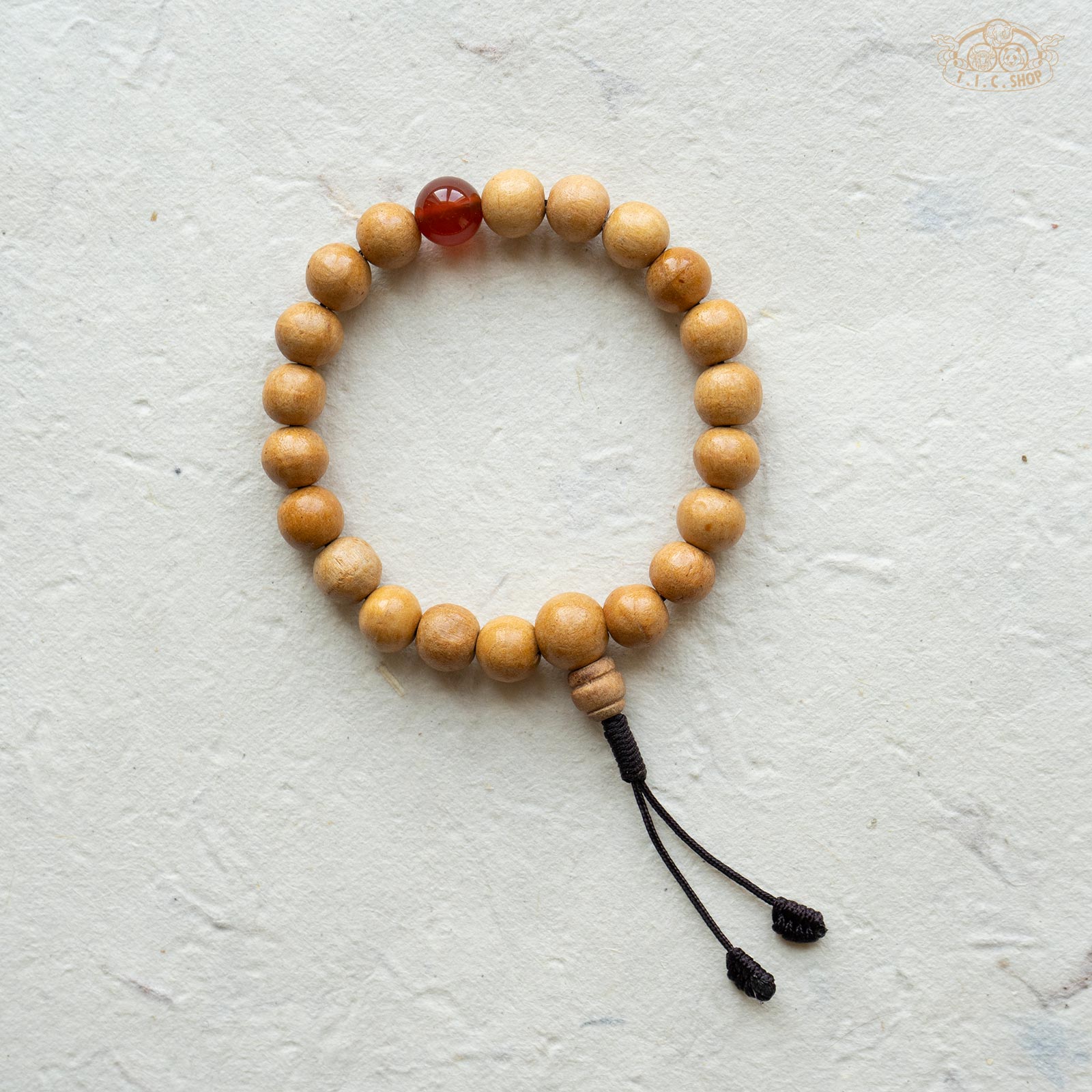 Sandalwood 10mm Beads Wrist Mala Bracelet
