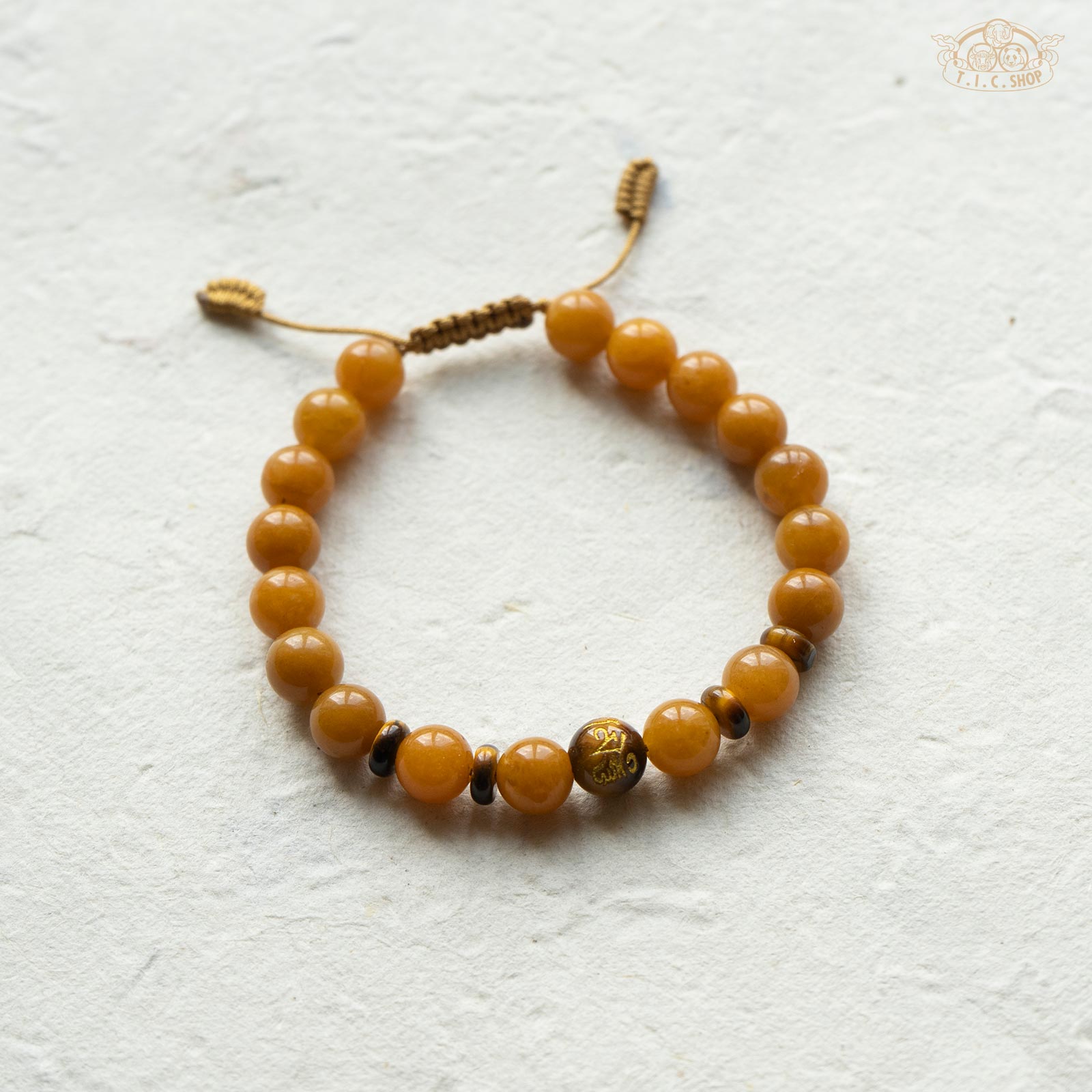 Yellow Jade 8mm Beads Bracelet