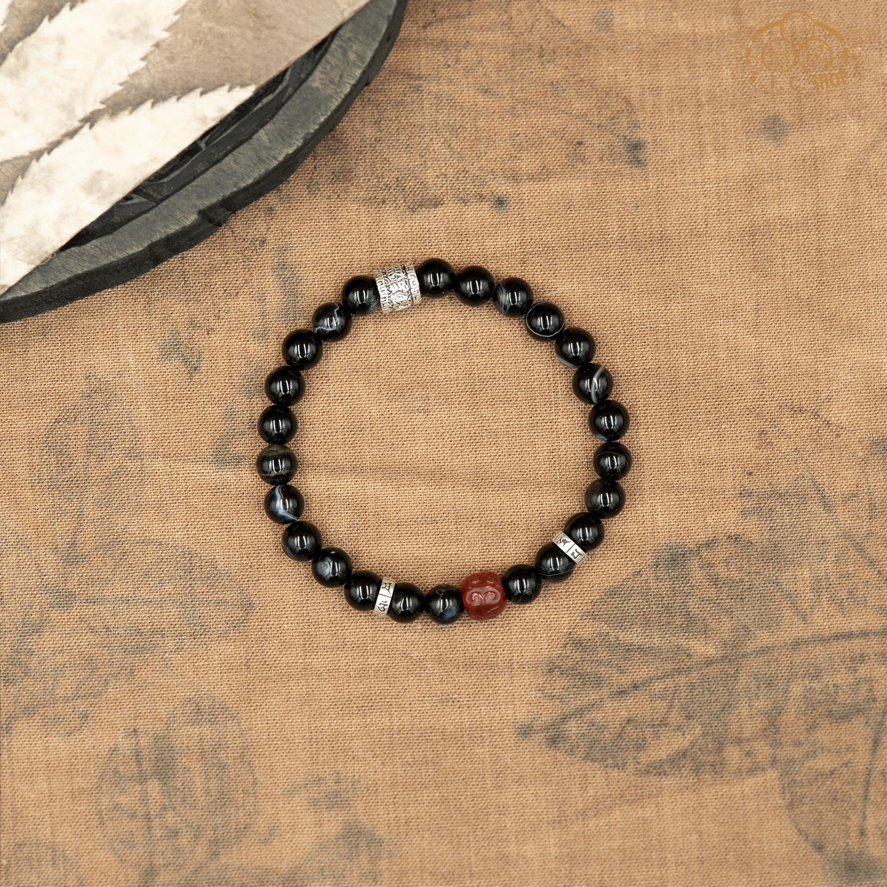 Black Onyx 8mm Beads Bracelet