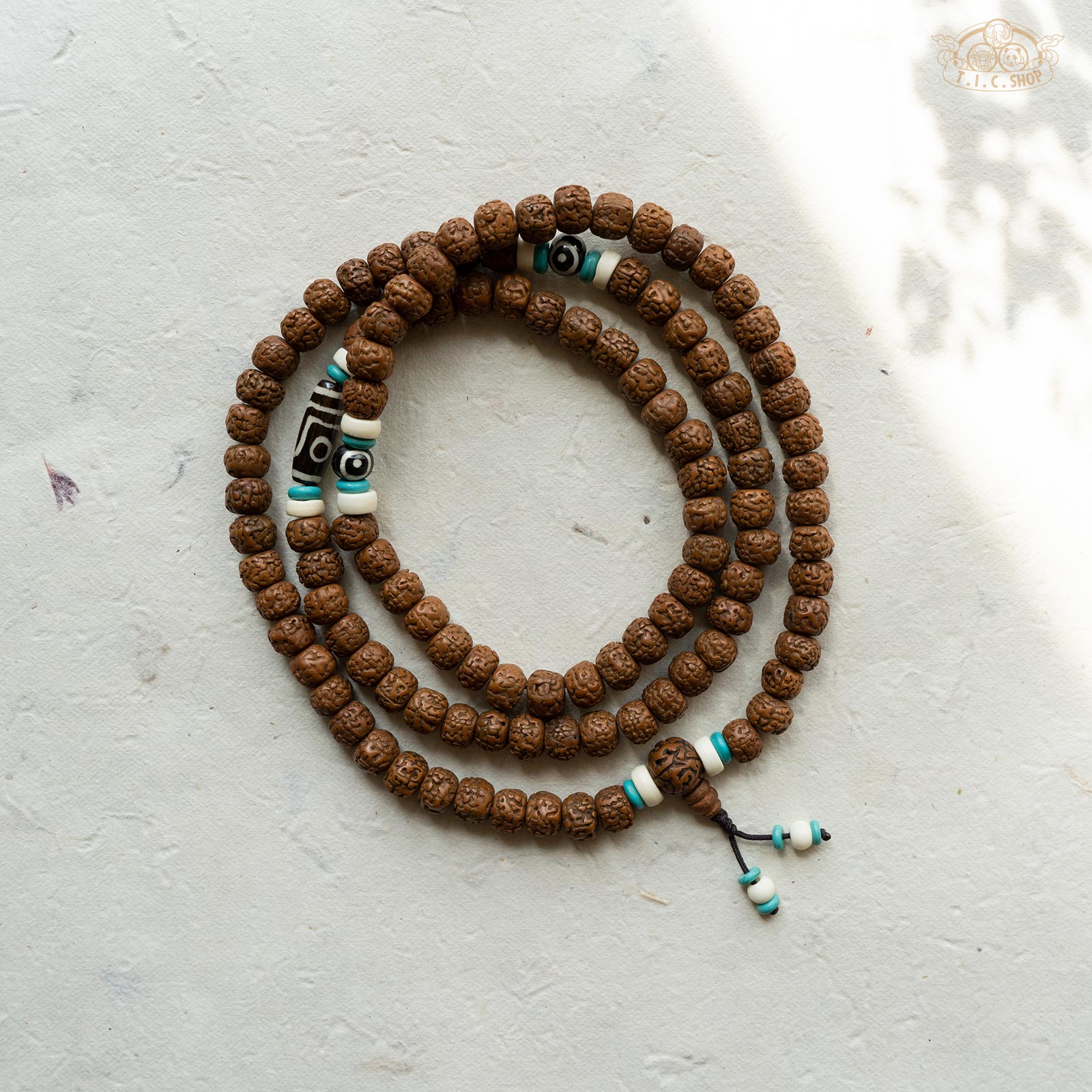 Rudraksha 12mm 108-Bead Traditional Prayer Mala
