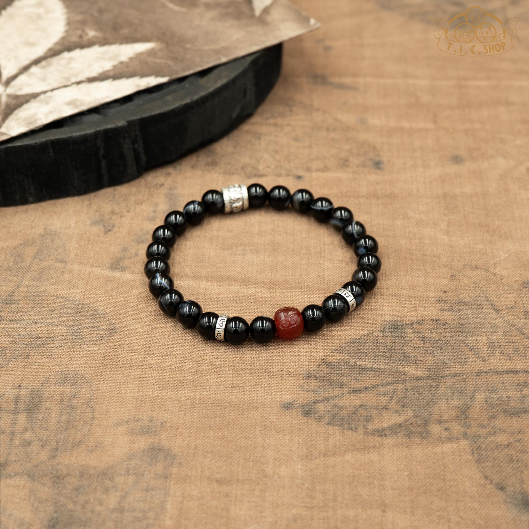 Black Onyx 8mm Beads Bracelet