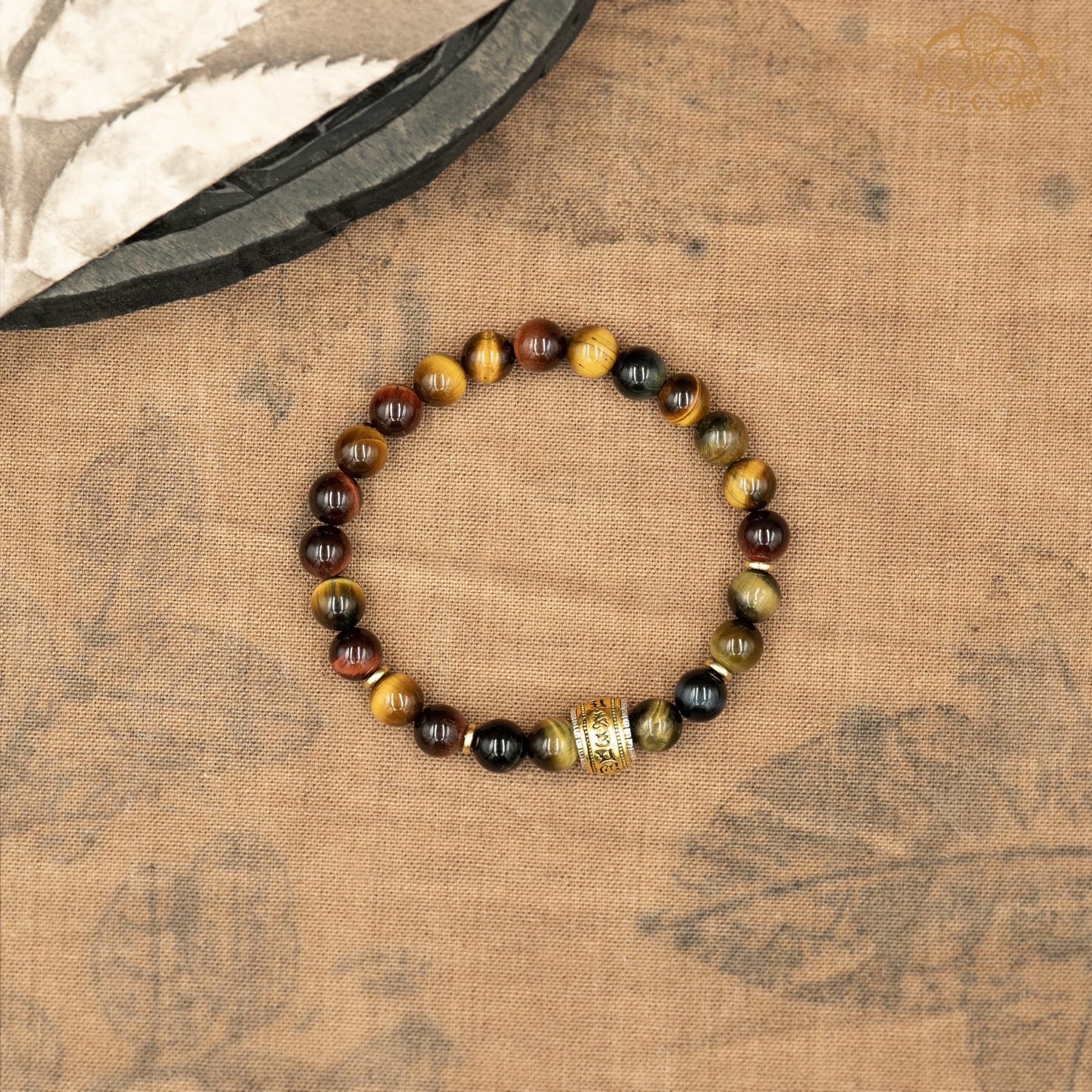 Natural Multicolor Tiger's Eye 8mm Beads Amulet Bracelet