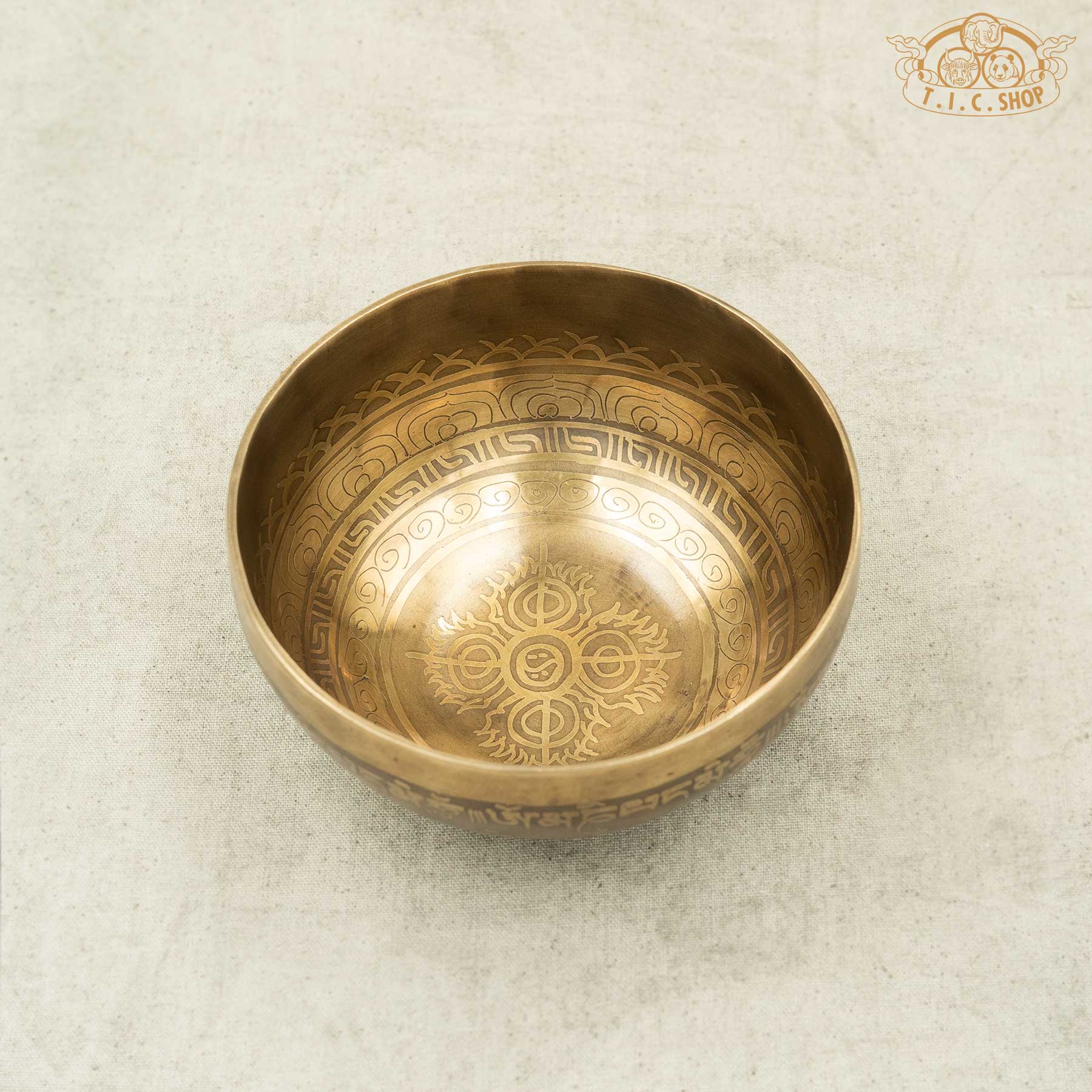 Double Vajra Brass Singing Bowl 12.5cm