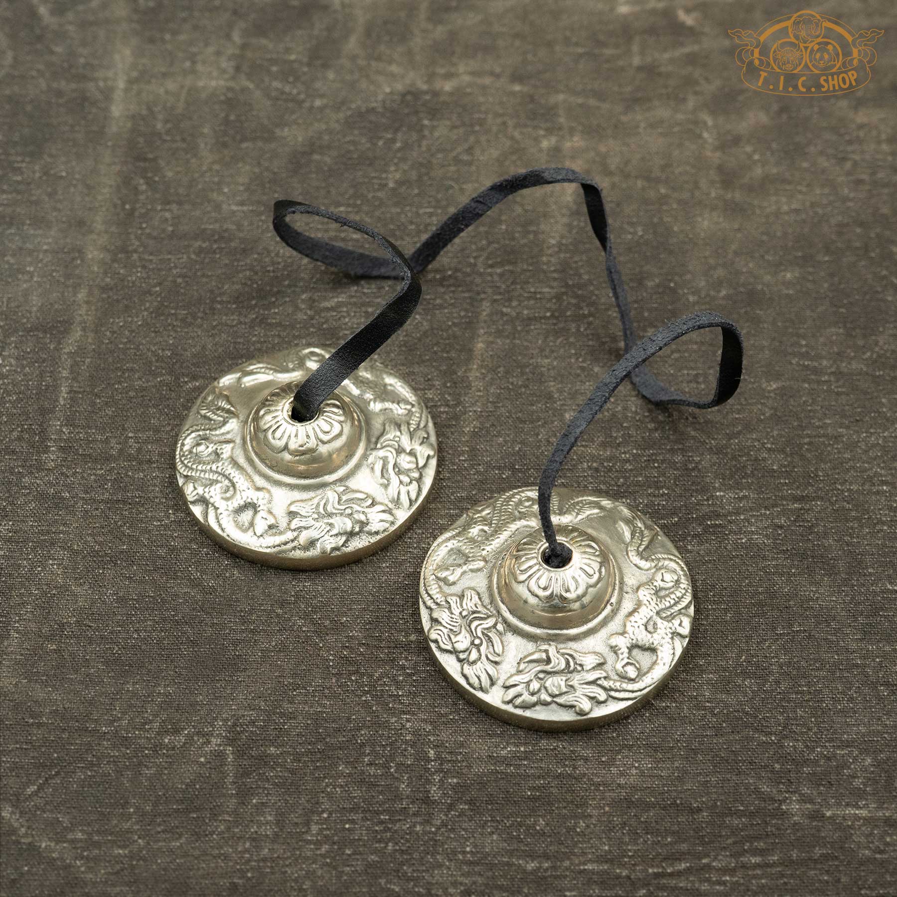 Dragon Motif Tibetan Tingsha Meditation Bells 6cm