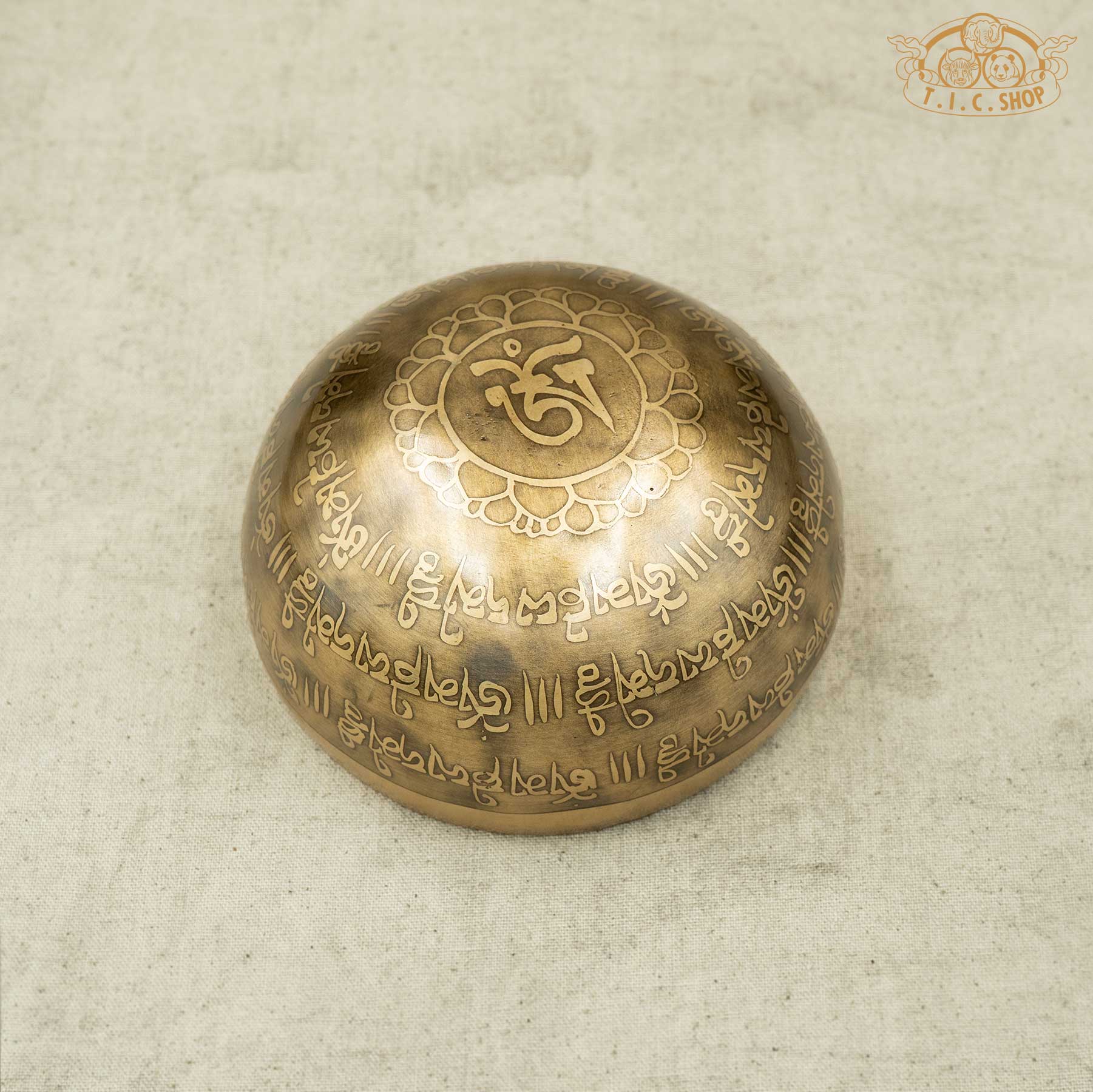 Bottom View of Lotus Flower Brass Singing Bowl 11.5cm
