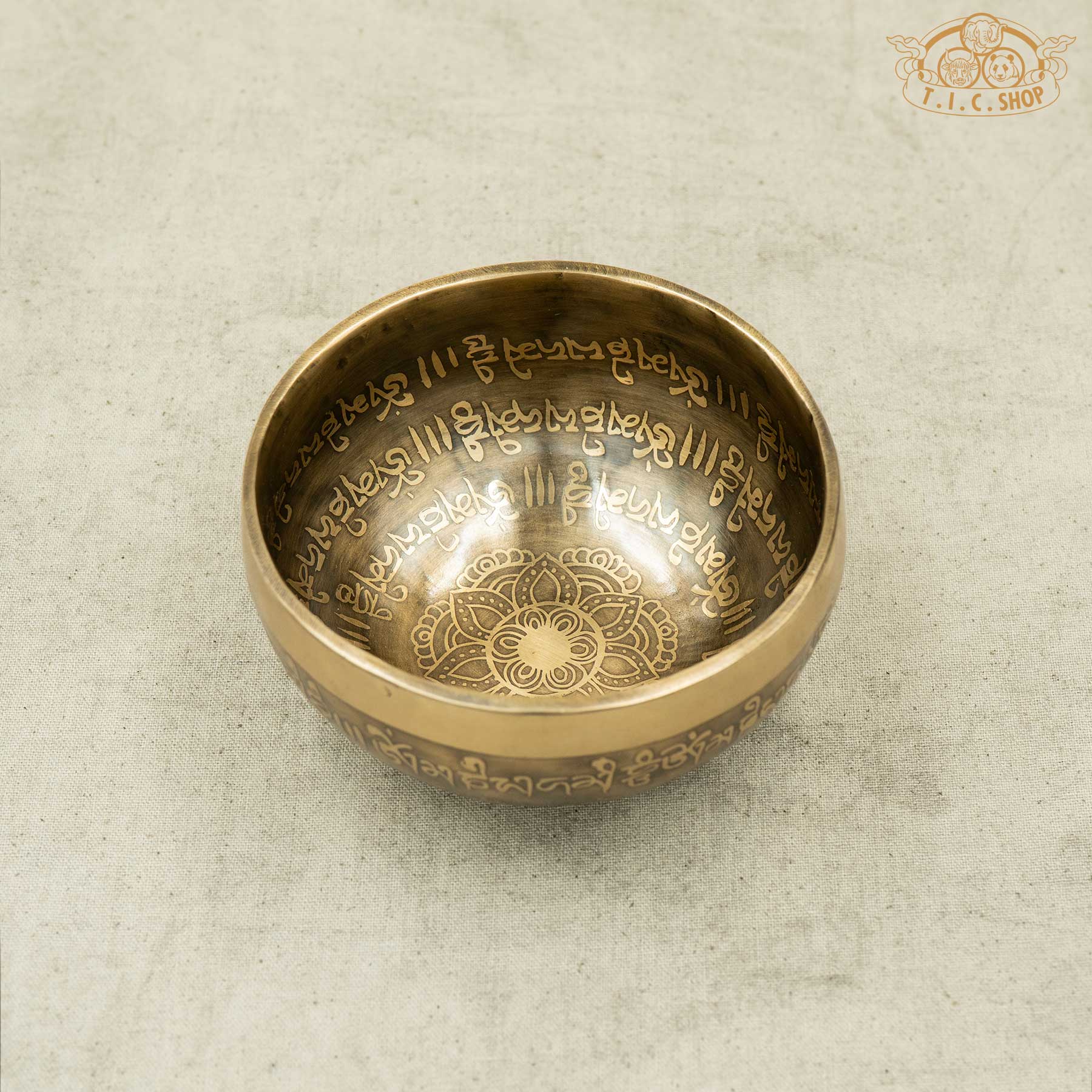 Lotus Flower Brass Singing Bowl 11.5cm