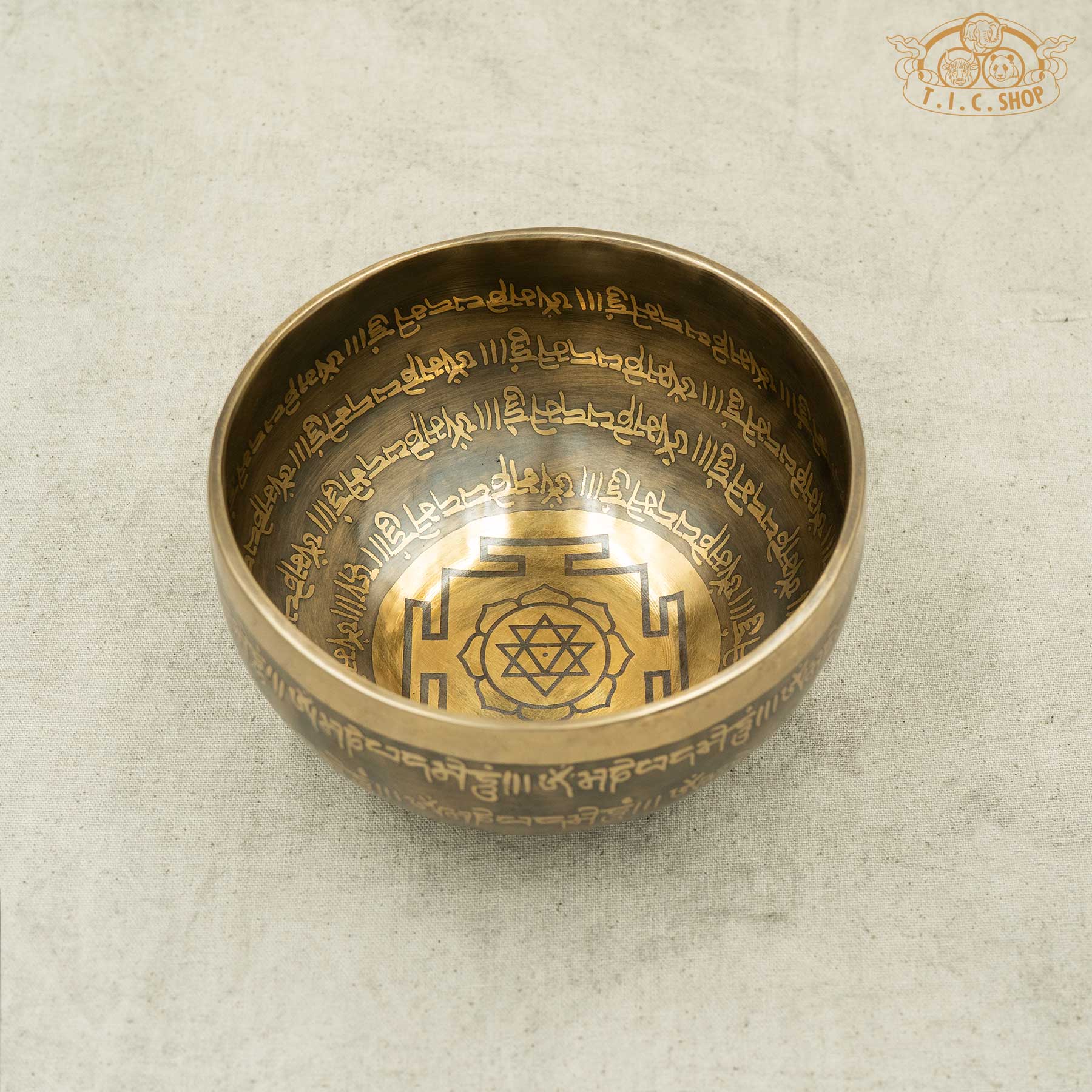 Mandala Brass Singing Bowl 14cm