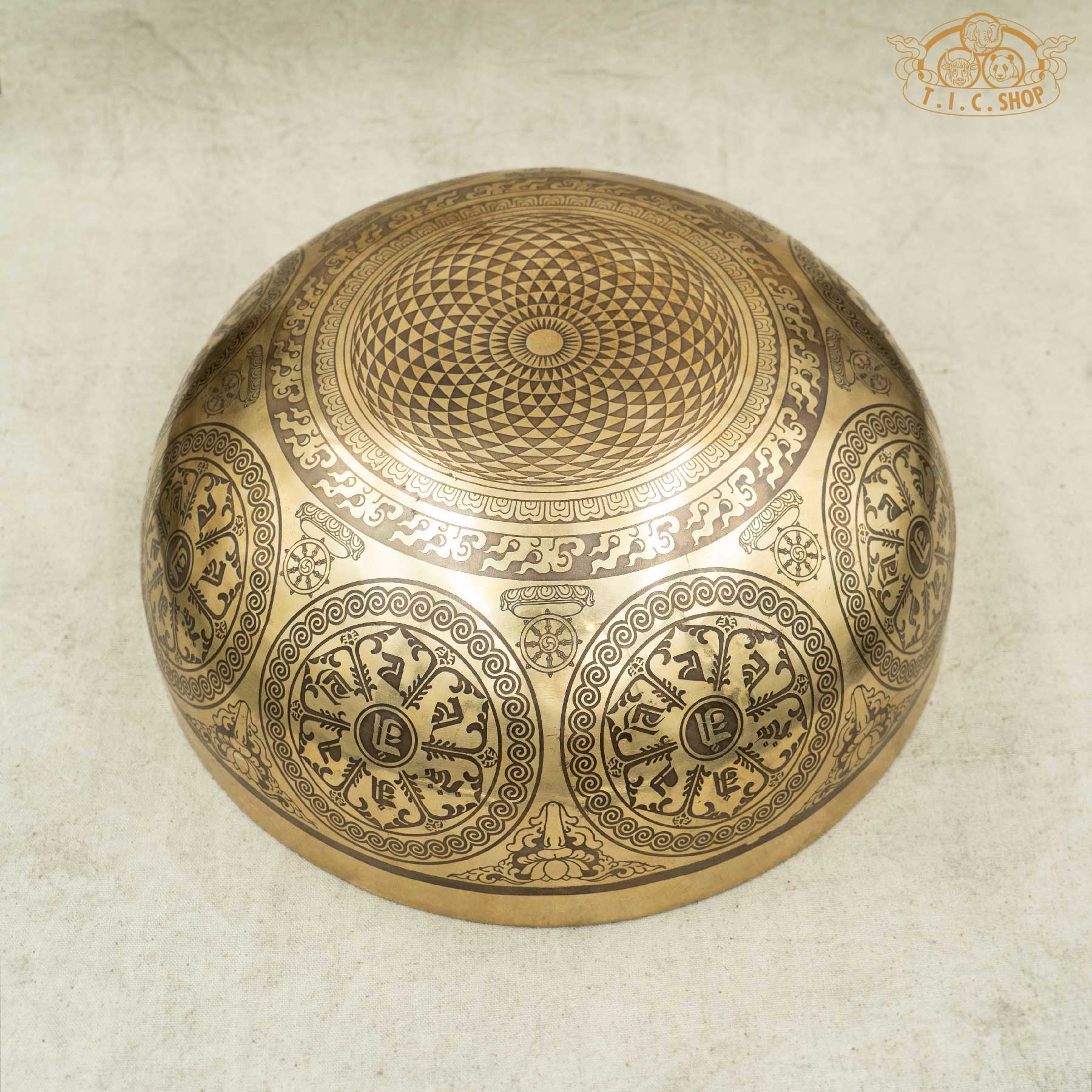 Bottom View of Manjushri Brass Singing Bowl 25cm