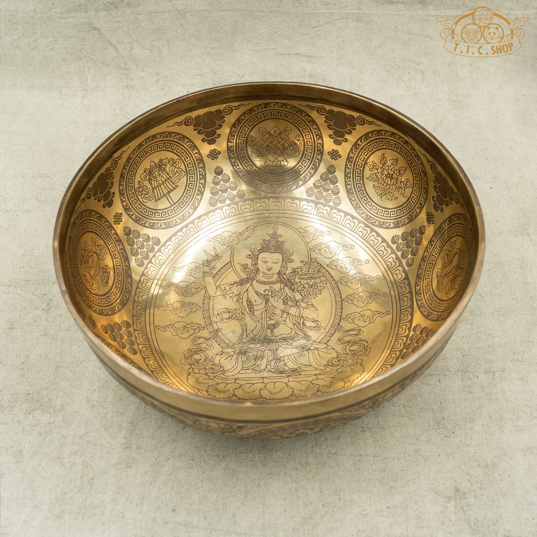 Manjushri Brass Singing Bowl 25cm