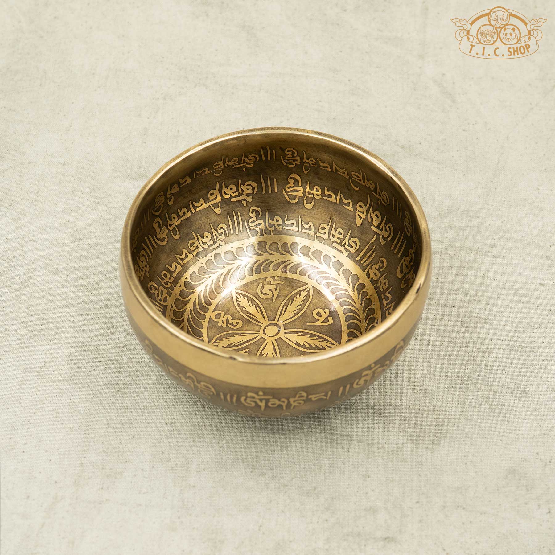 Om Mani Padme Hum Brass Singing Bowl 11.5cm