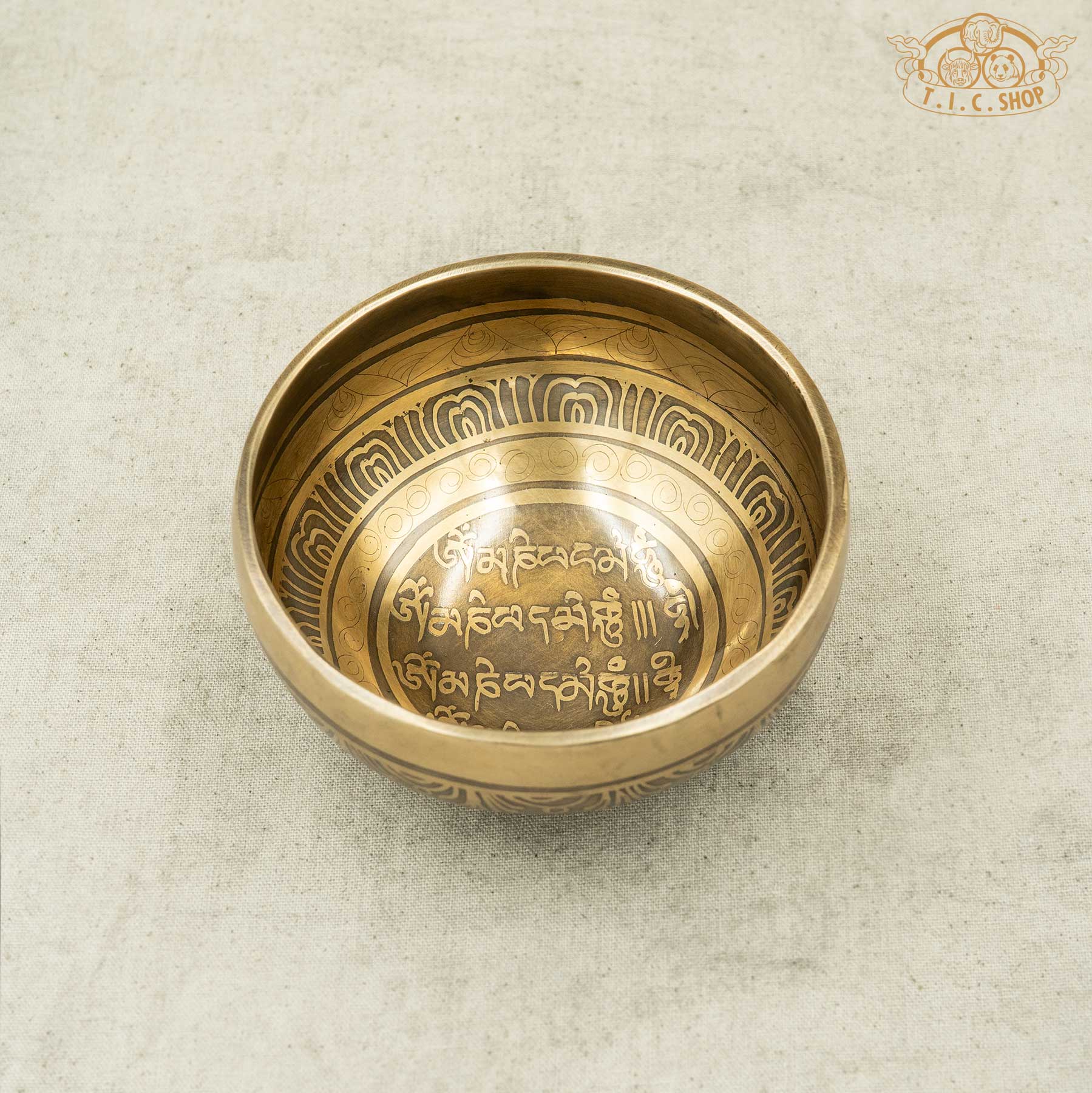 Om Mani Padme Hum Mantra Brass Singing Bowl 11cm