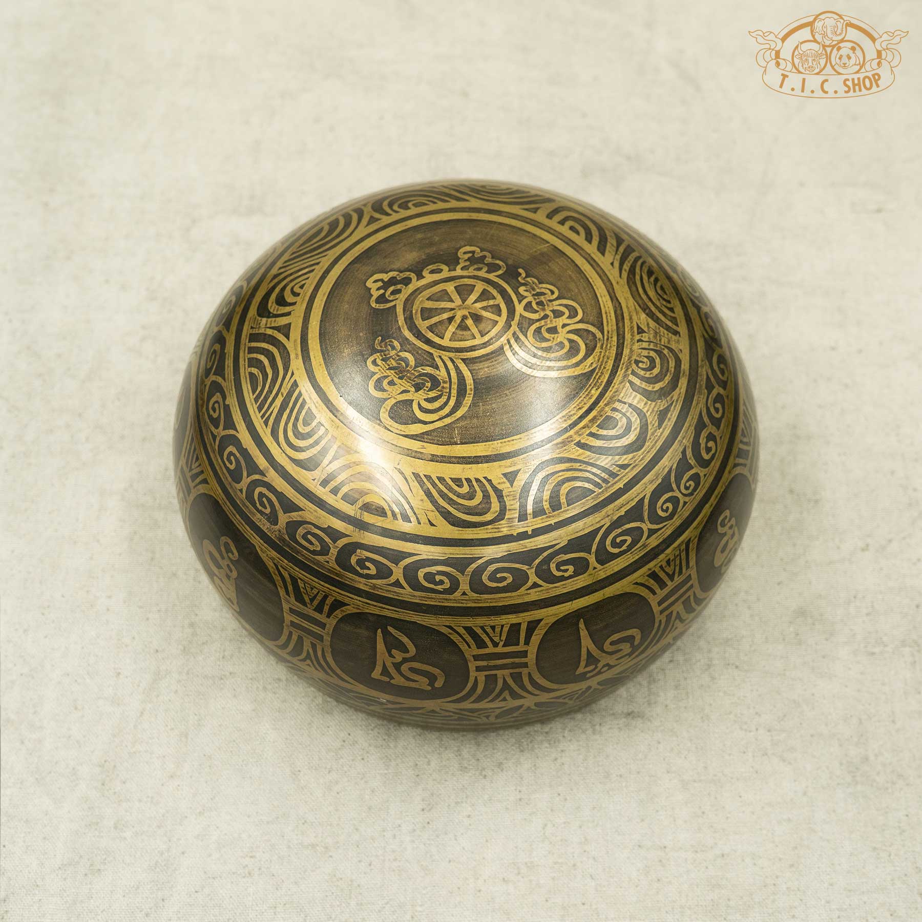 Bottom View of Precious Parasol Brass Singing Bowl 14cm