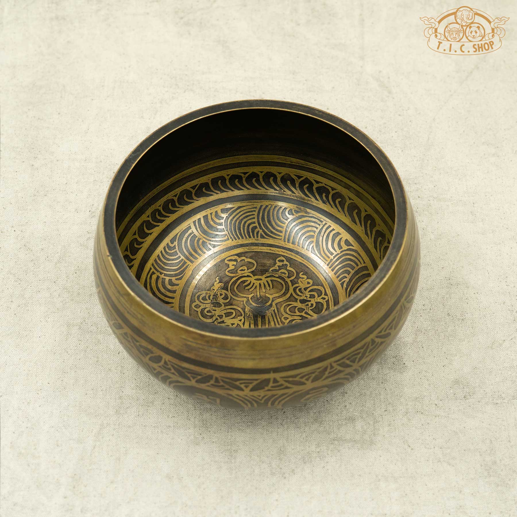 Precious Parasol Brass Singing Bowl 14cm