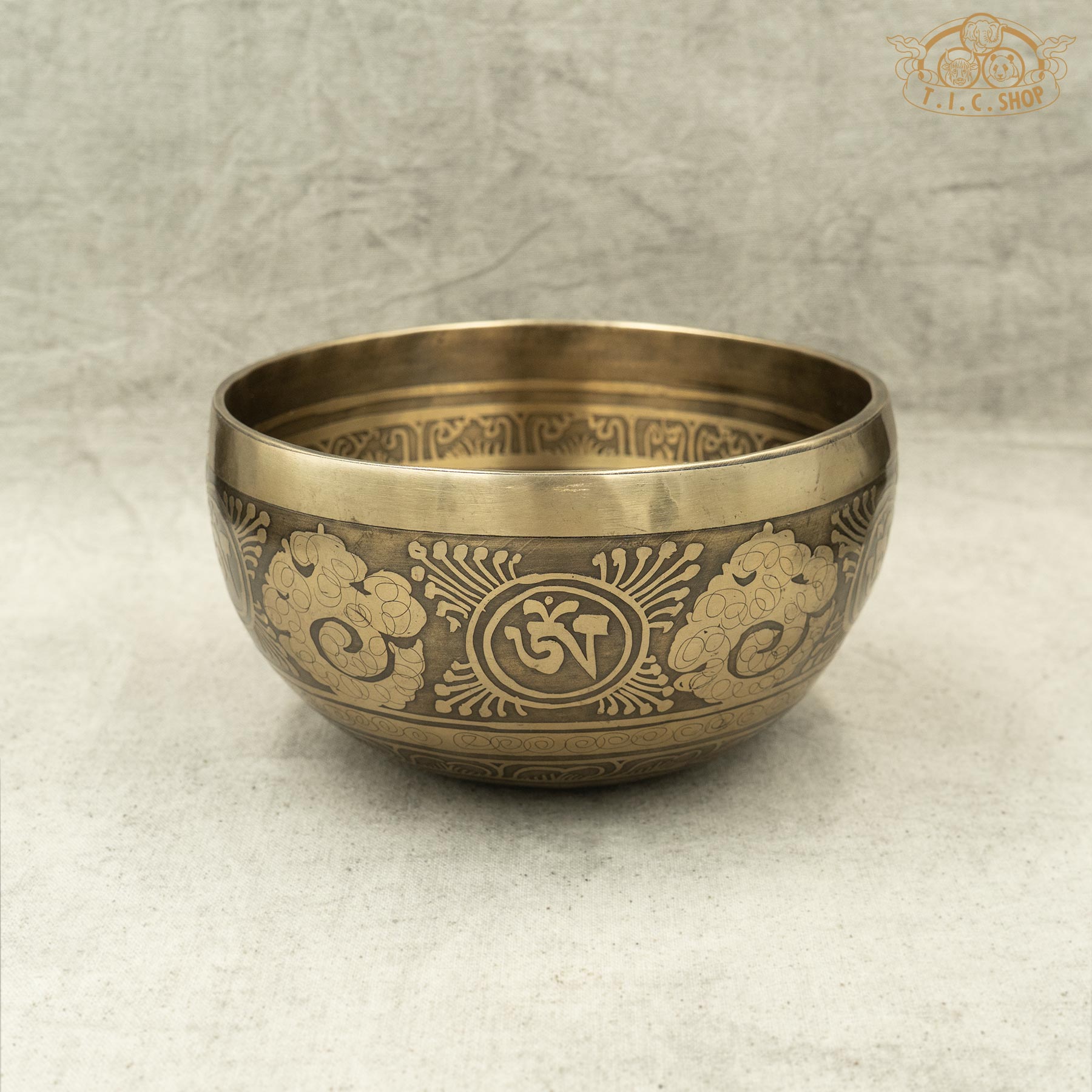 Side View of Sacral Chakra Brass Singing Bowl 15cm