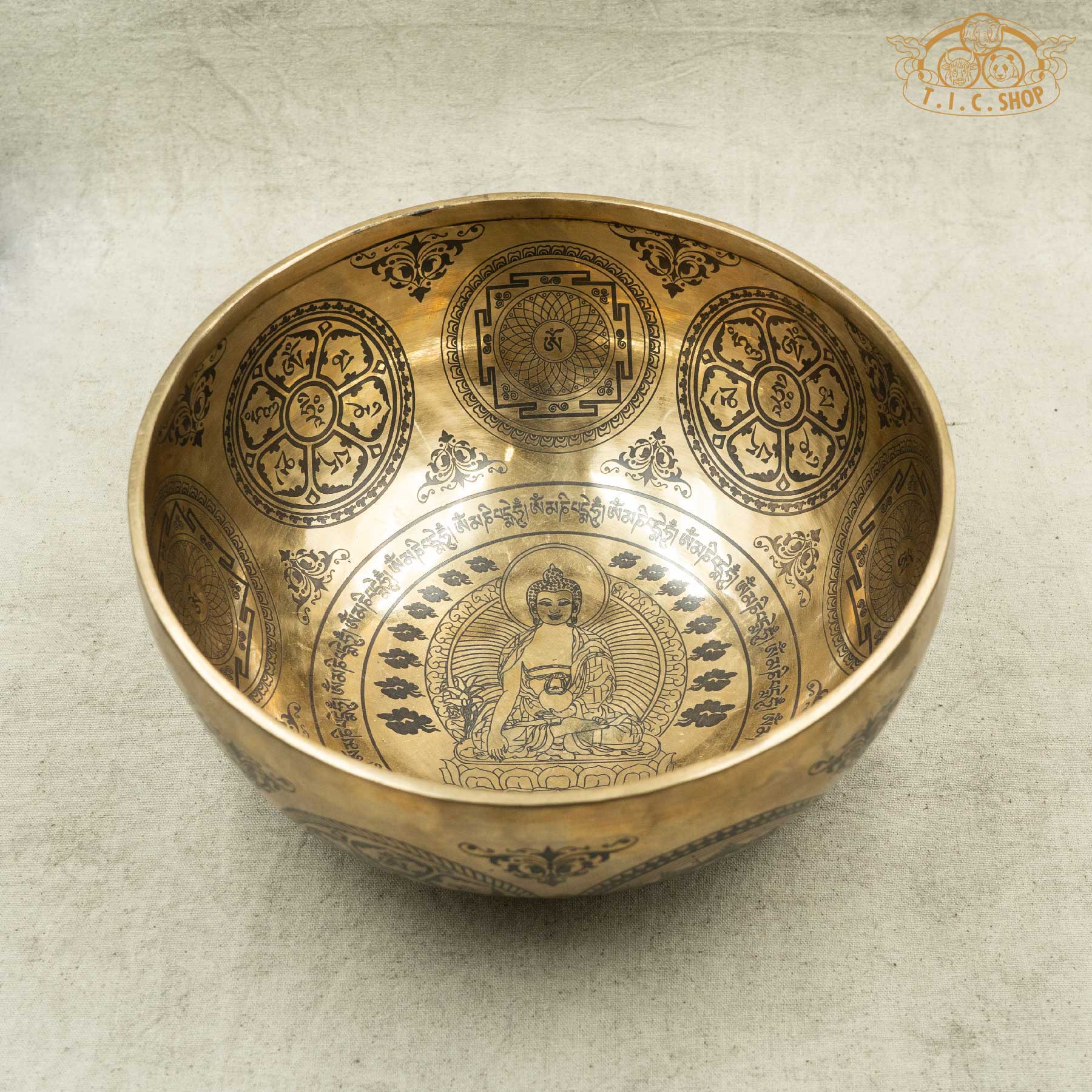 Shakyamuni Buddha Brass Singing Bowl 23cm