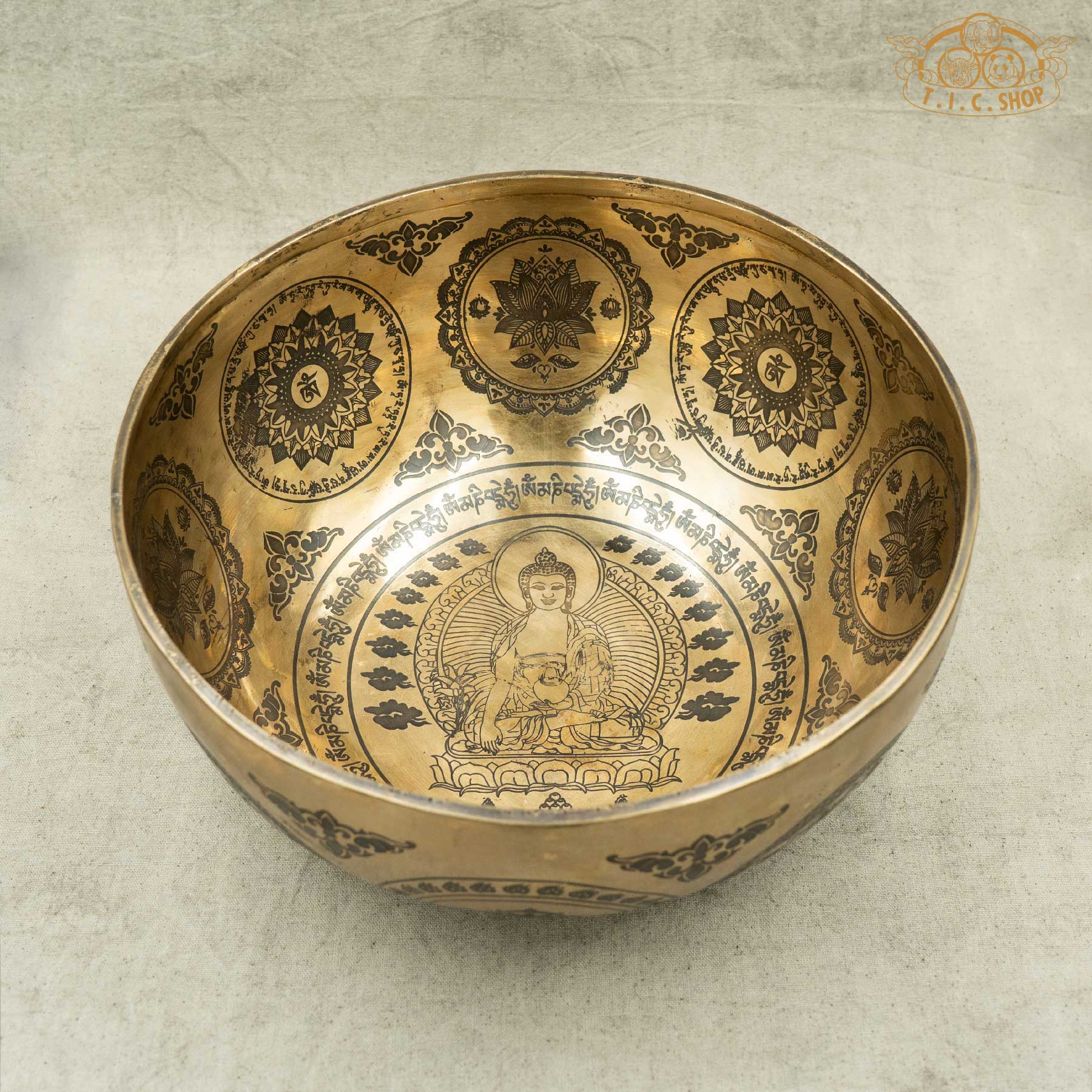 Shakyamuni Buddha Brass Singing Bowl 25cm