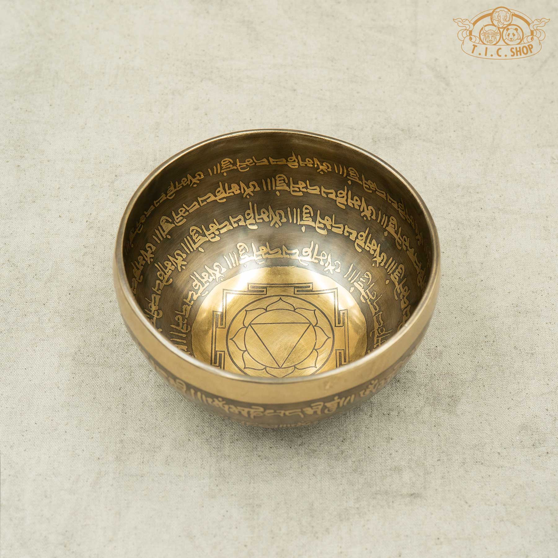 Solar Plexus Mandala Brass Singing Bowl 12cm