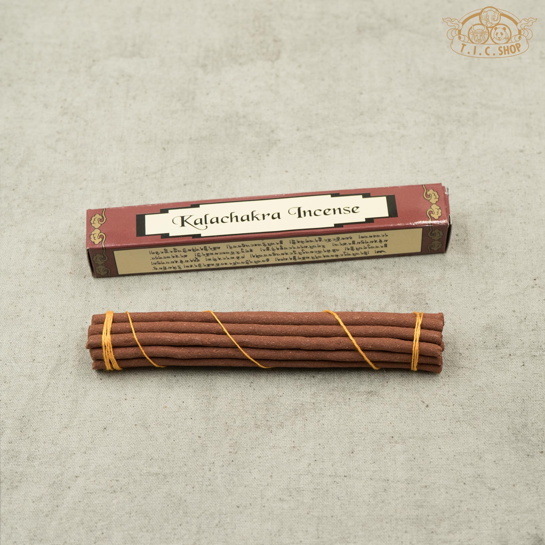 Open package of Kalachakra Tibetan incense short showing incense sticks inside
