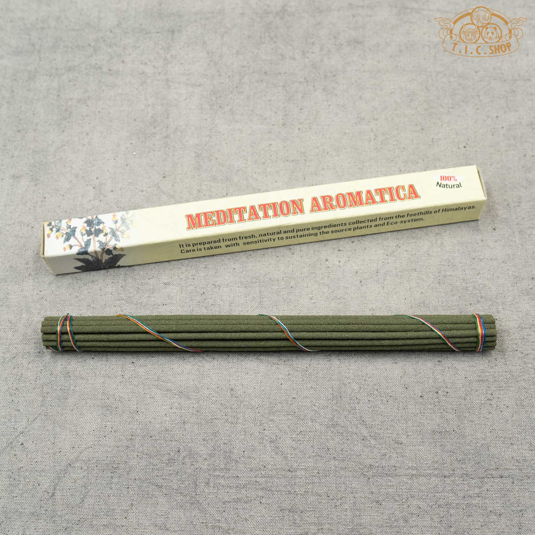 Handmade Tibetan incense sticks from Meditation Aromatica in green color