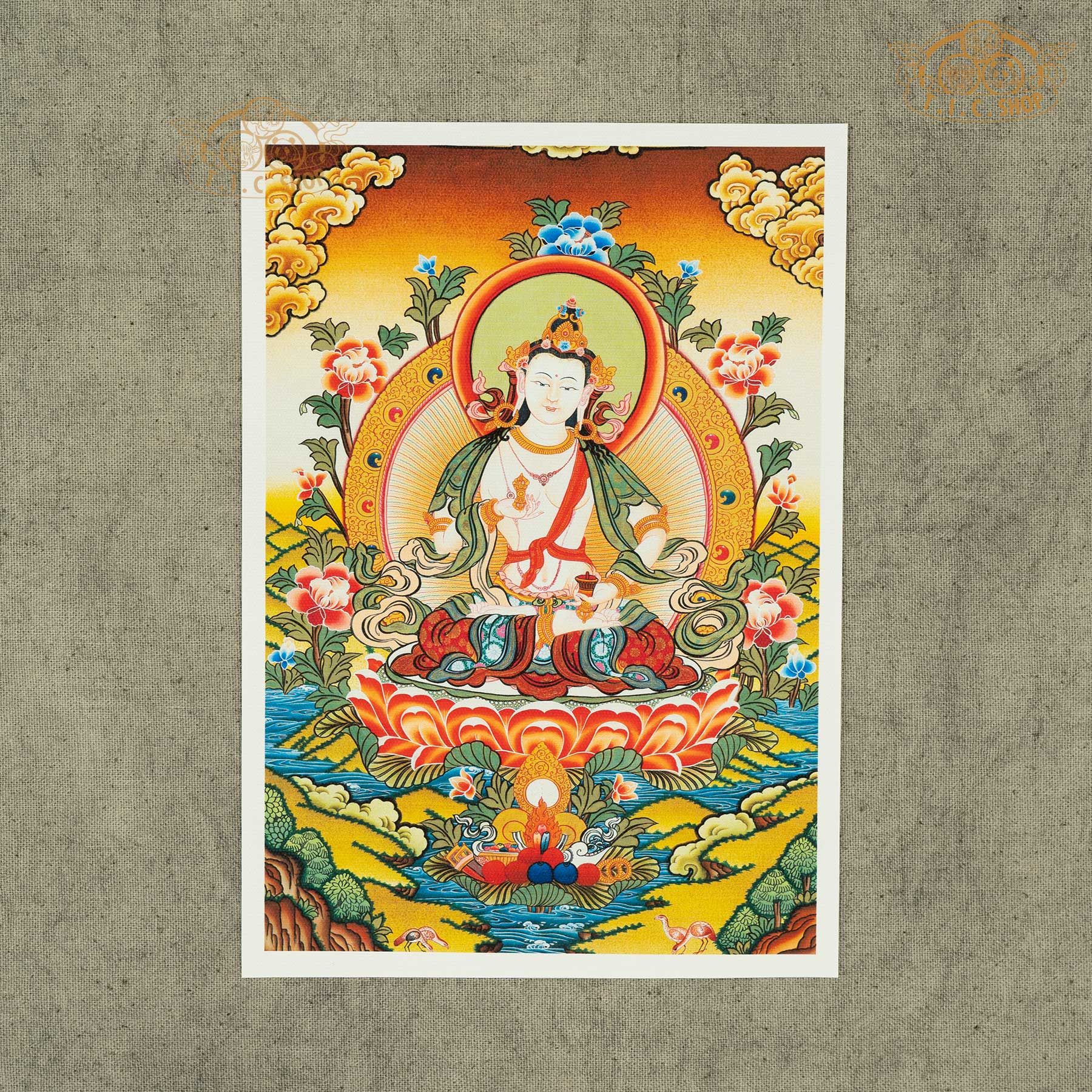 High-definition Vajrasattva image on canvas fabric, Tibetan Buddhist sacred artwork symbolizing purification, spiritual practice, and inner transformation.