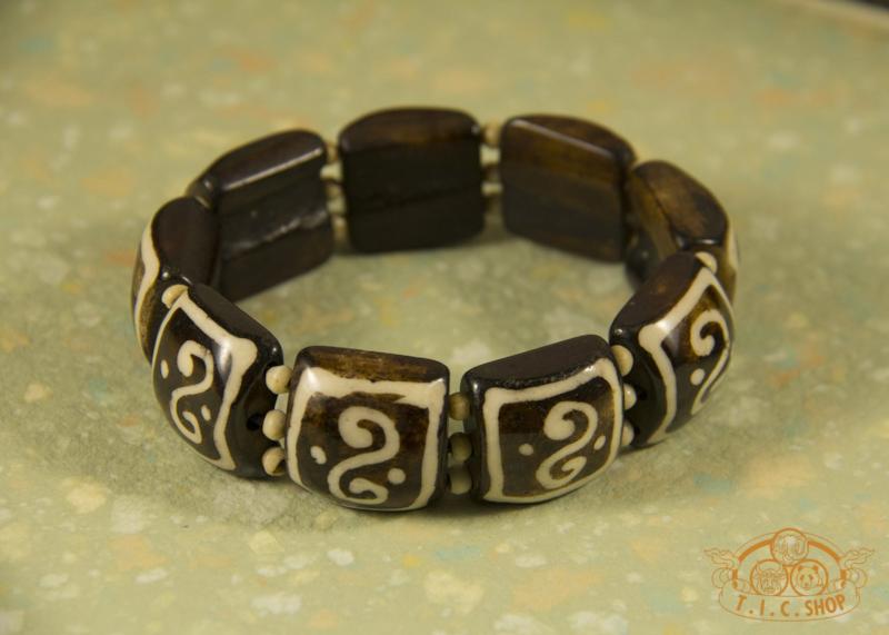 Tibetan Yak Bone Amulet Bracelet