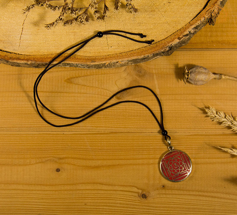 Mandala Tibetan Style Inlay Pendant Necklace