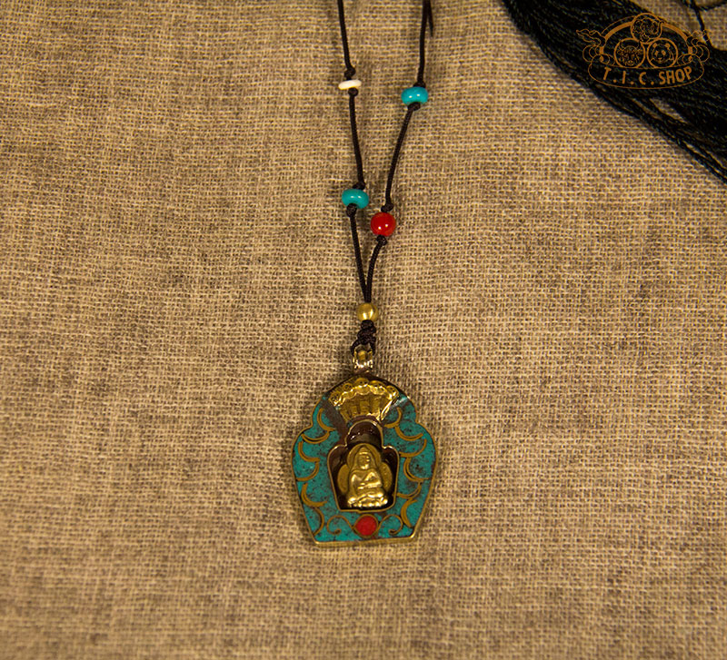 Buddha Tibetan Style Amulet Pendant Necklace