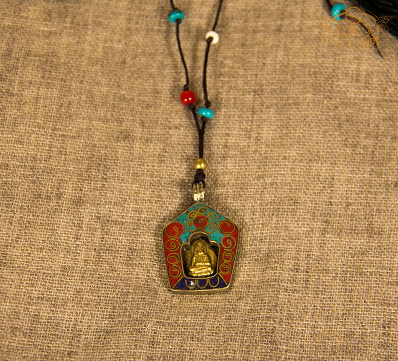 Buddha Tibetan Style Amulet Pendant Necklace