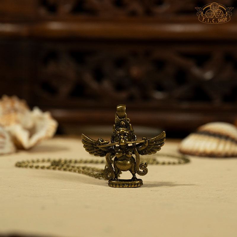 Garuda Symbol Metal Pendant Necklace
