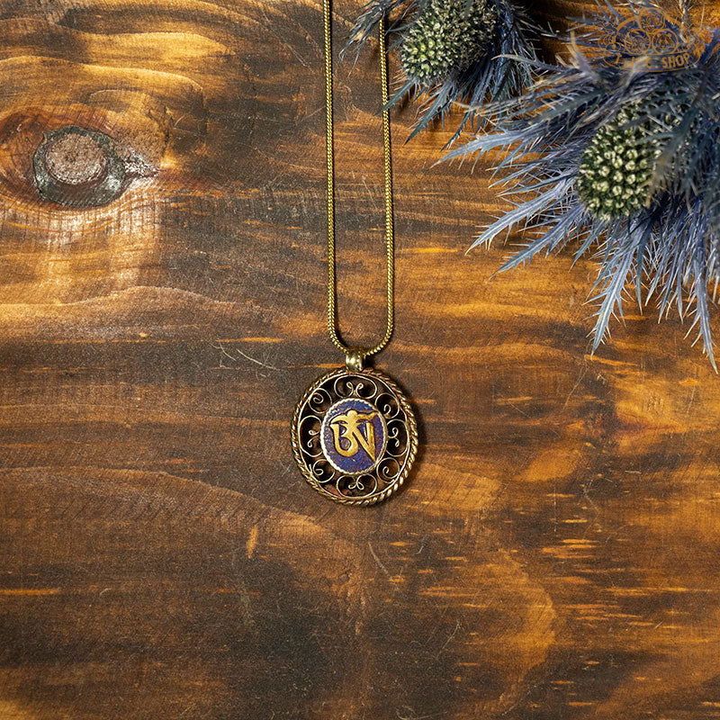 Handmade OM Symbol Double-side Necklace