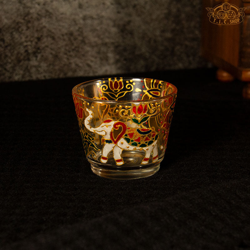 Hand Painted Tibetan Traditional Pattern Candle Holder