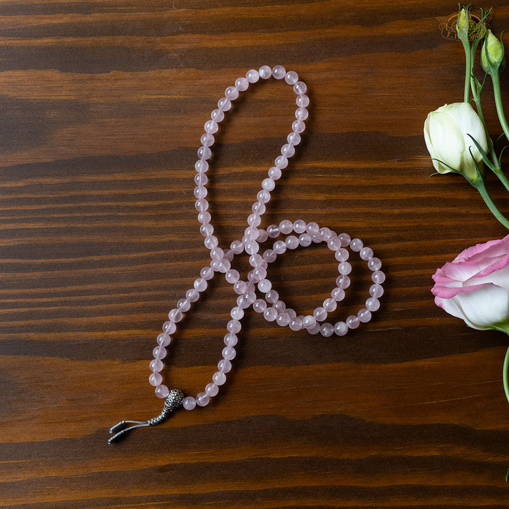 Rose Quartz 6mm 108-Bead Traditional Prayer Mala