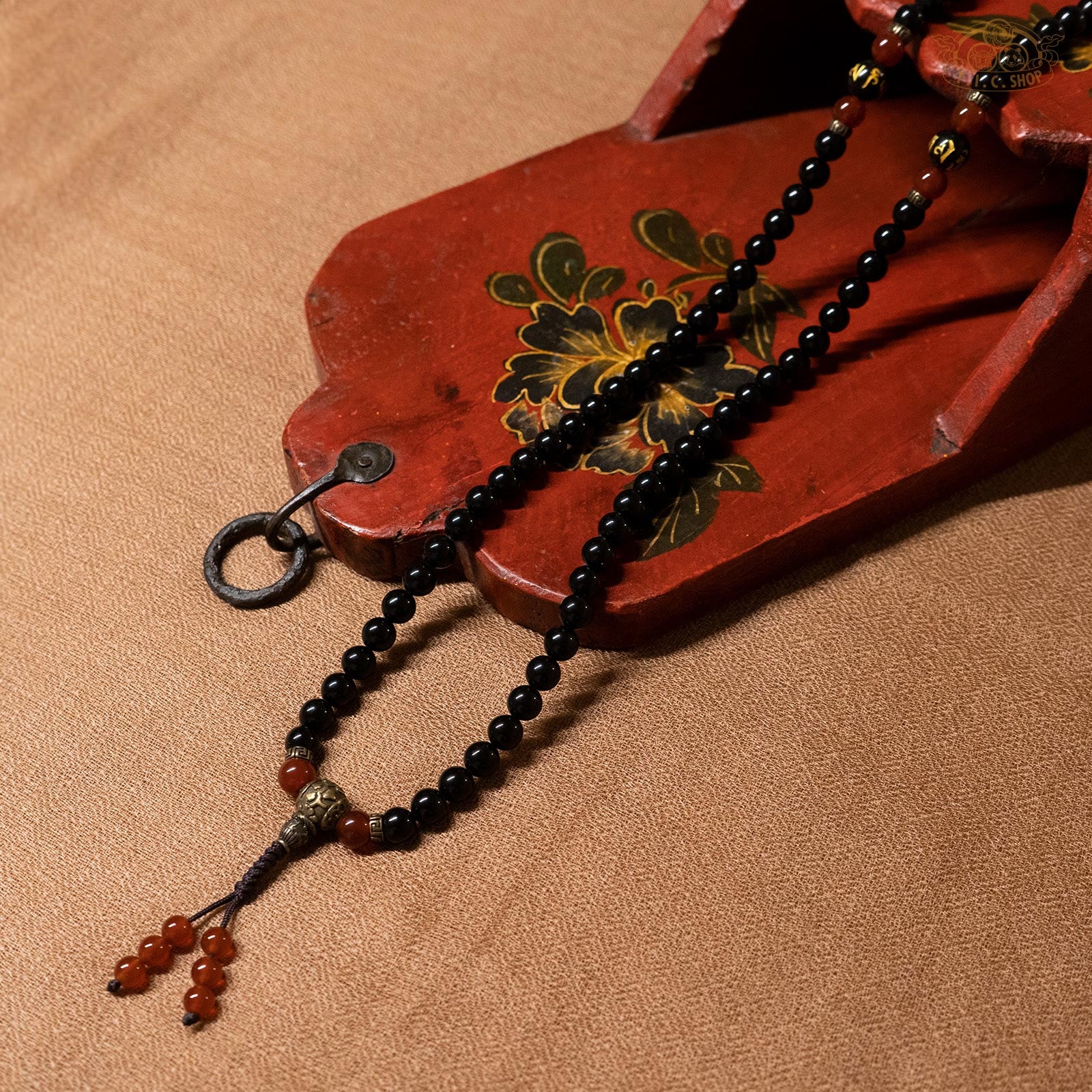 'Devine Protection' Obsidian 8mm 108-Bead Traditional Prayer Mala