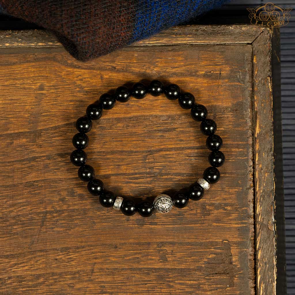 'Hidden Strength' Obsidian 8mm Beads Bracelet