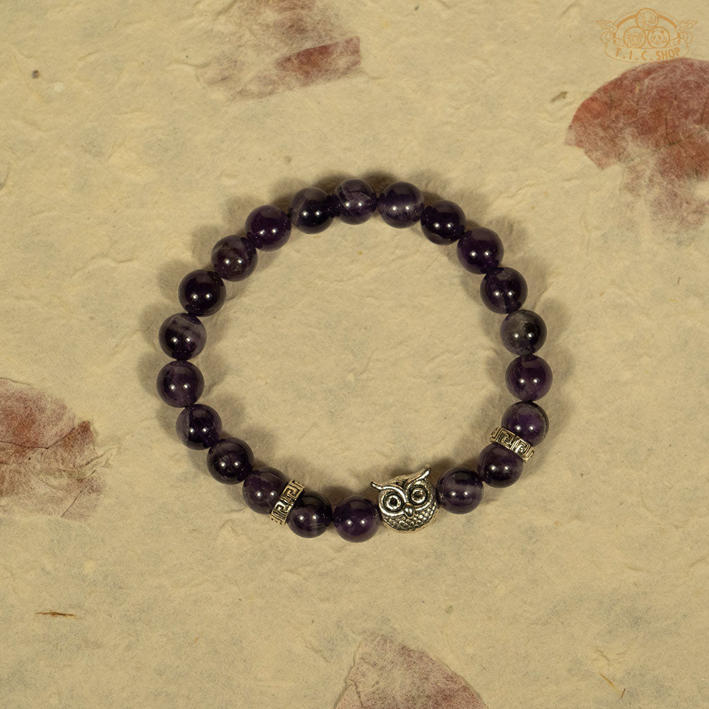 'Cool Wind' Amethyst 8mm Beads Bracelet